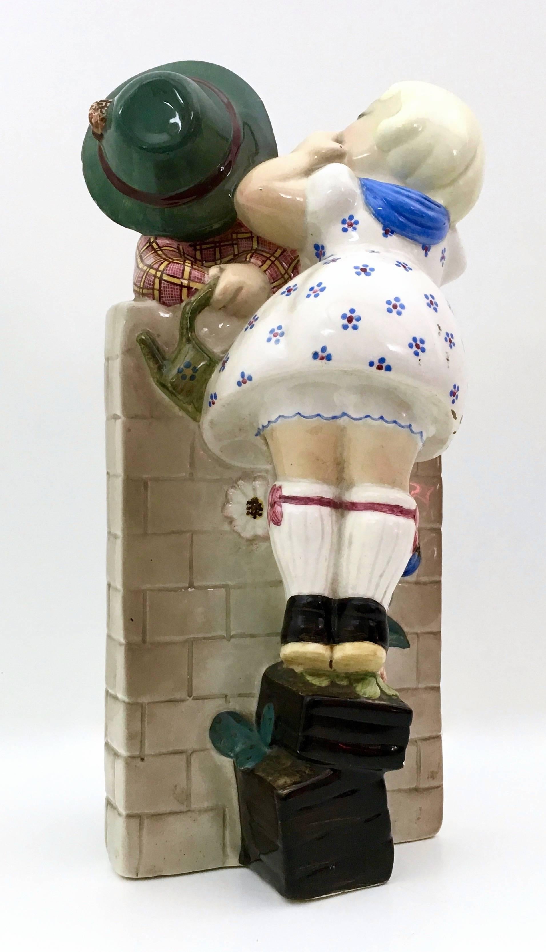 Mid-Century Modern Les enfants en céramique polie d'Ars Pulchra, Turin, Italie en vente