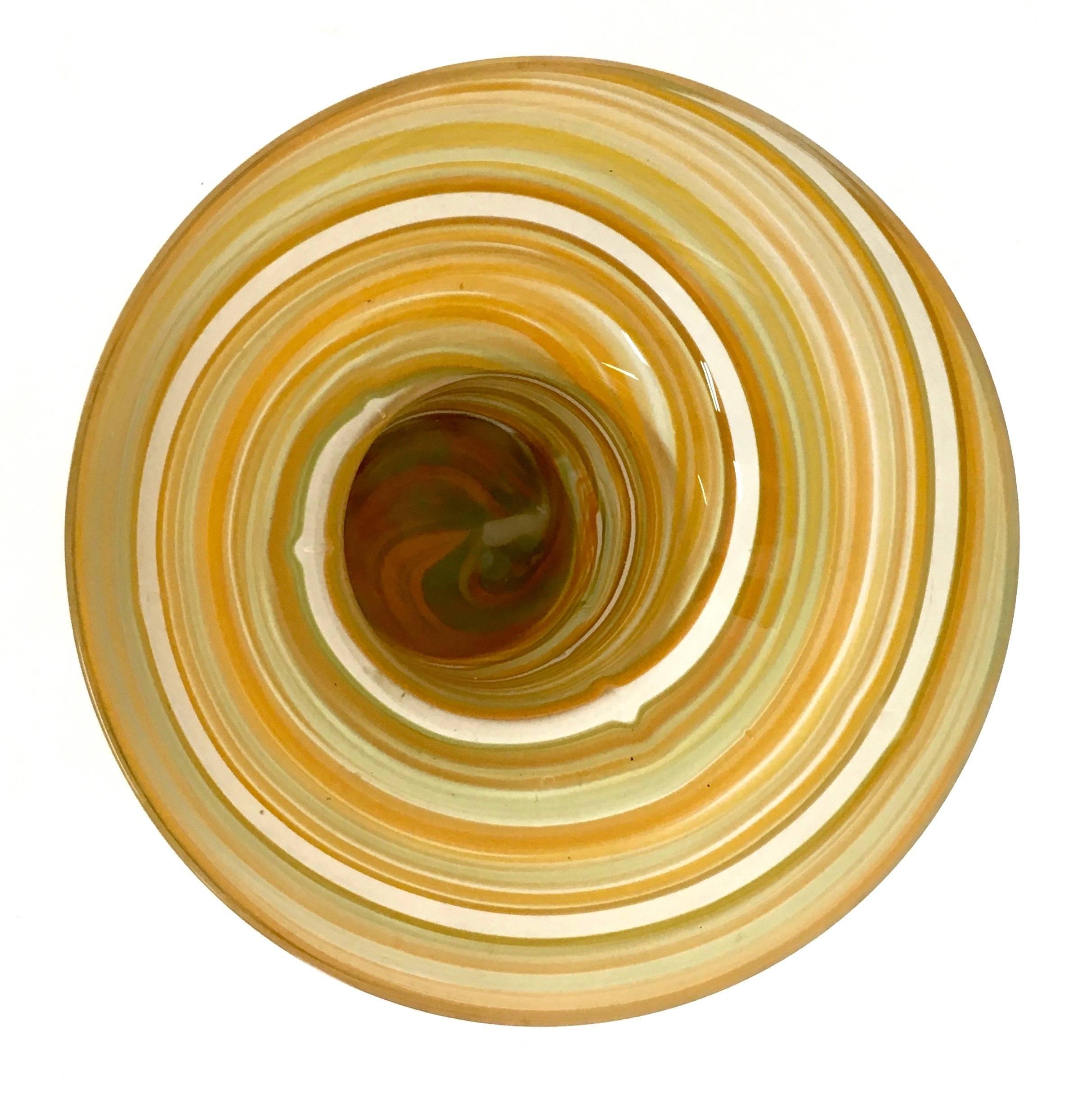 Blown Glass Set of Bowl and Vase by VeArt, 1970s