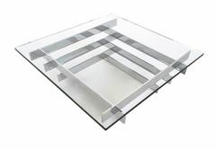 "Sculpture" Stacked Chrome Coffee Table by David Hicks, 1960s