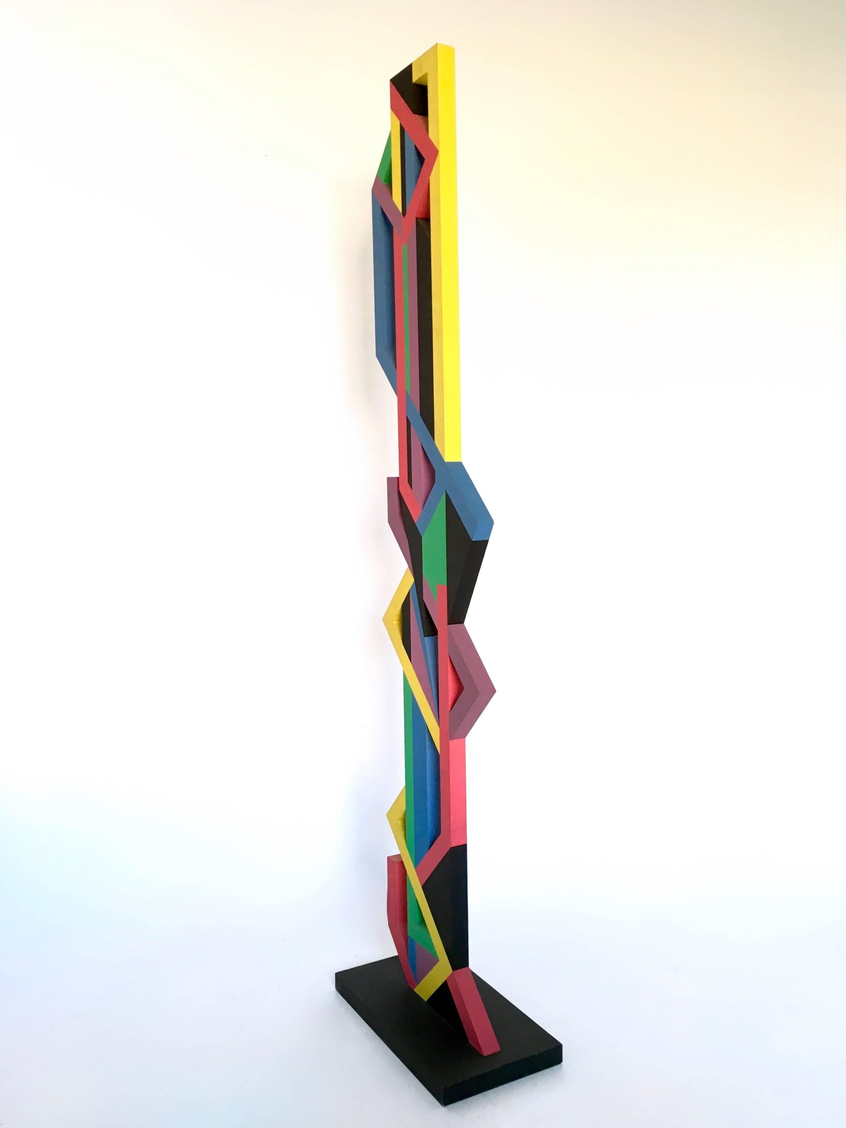 Italian TOTEM, Ascendent Polychromed Sculpture by Reale Franco Frangi, 1994