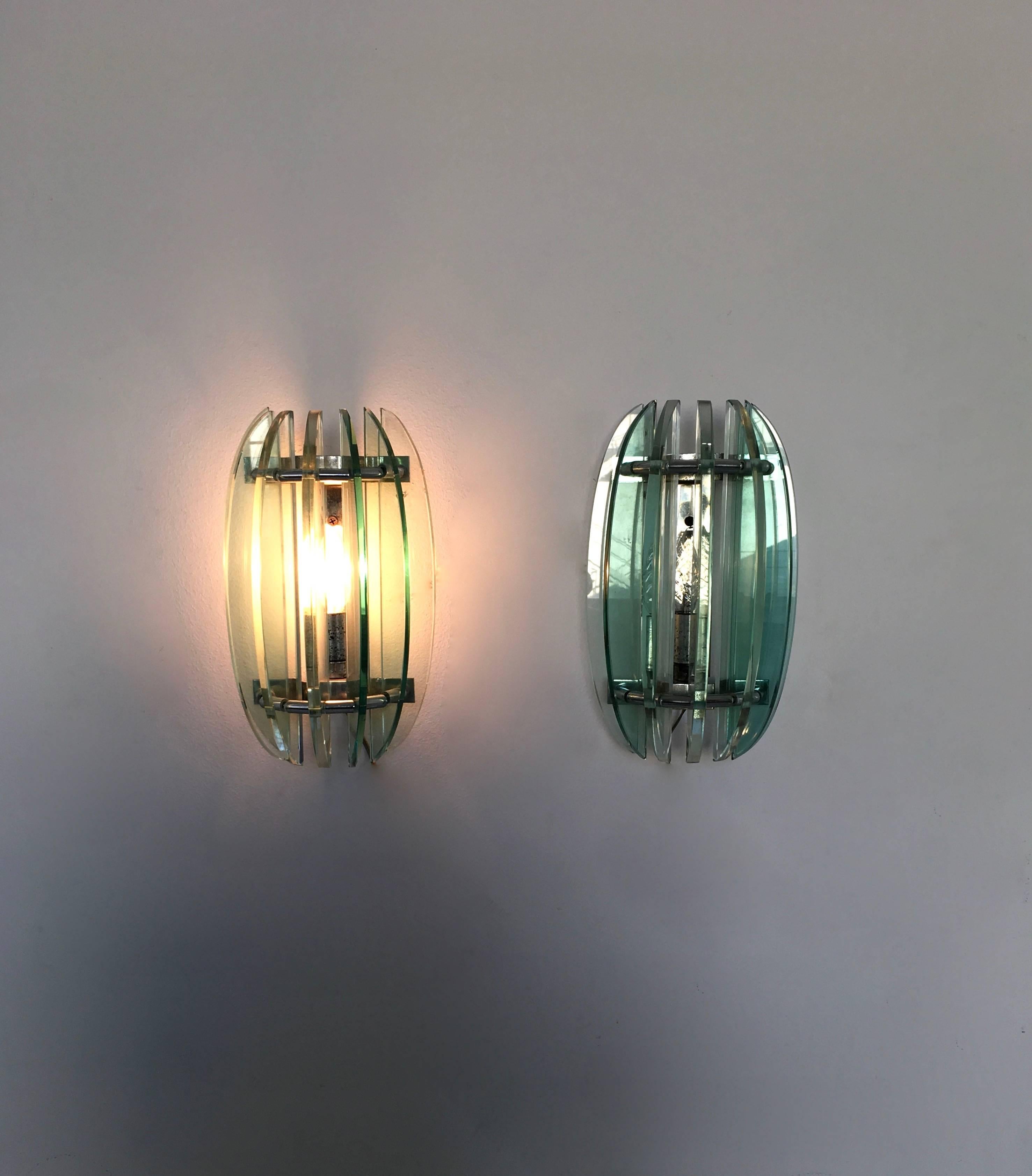 Late 20th Century Pair of Sconces by Veca, 1970s