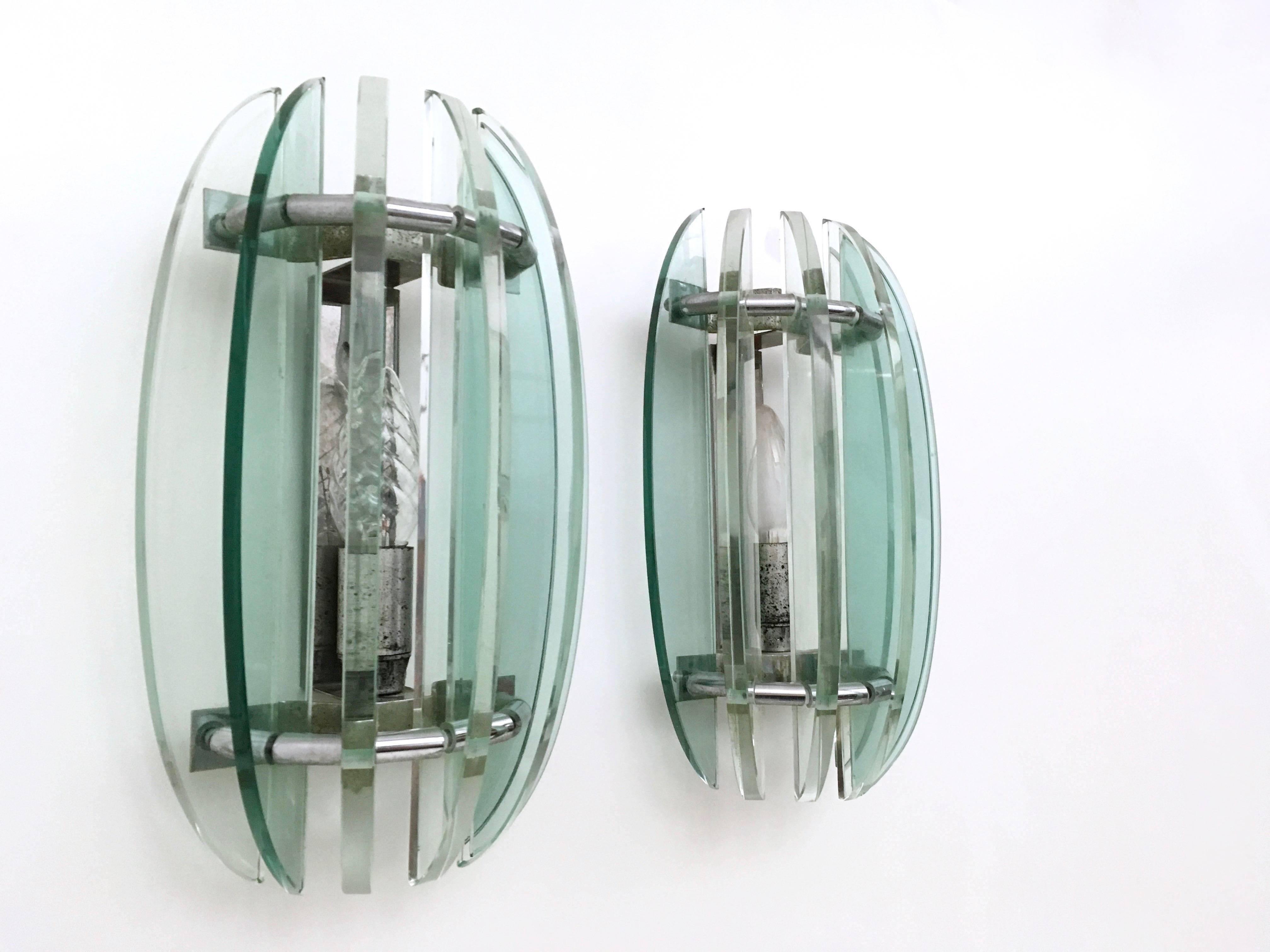 Italian Pair of Sconces by Veca, 1970s