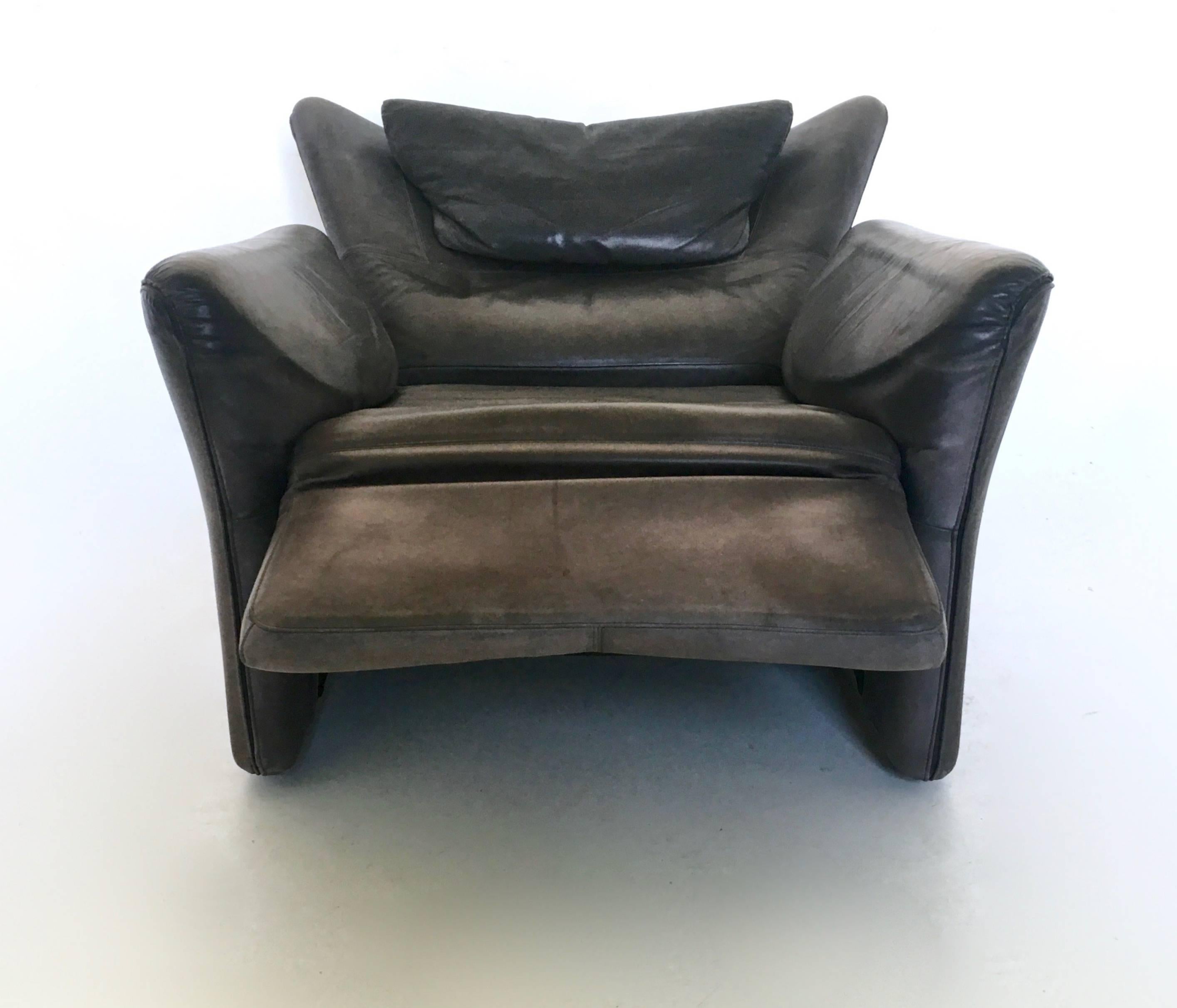 Leather Reclining Chair by Busnelli, Italy, 1970s 2