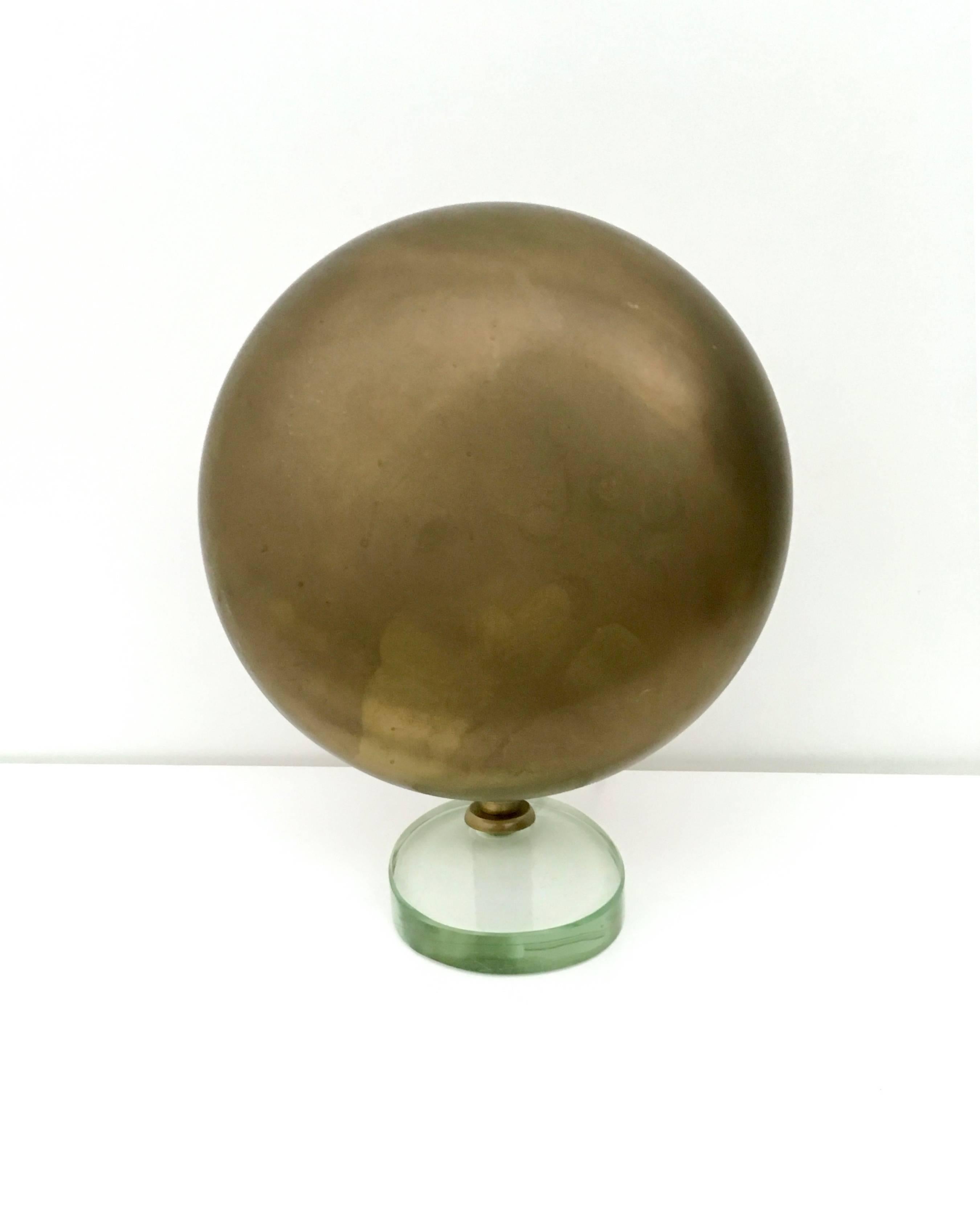 Brass Table Lamp Attributed to Pietro Chiesa in the Manner of Fontana Arte, 1950s