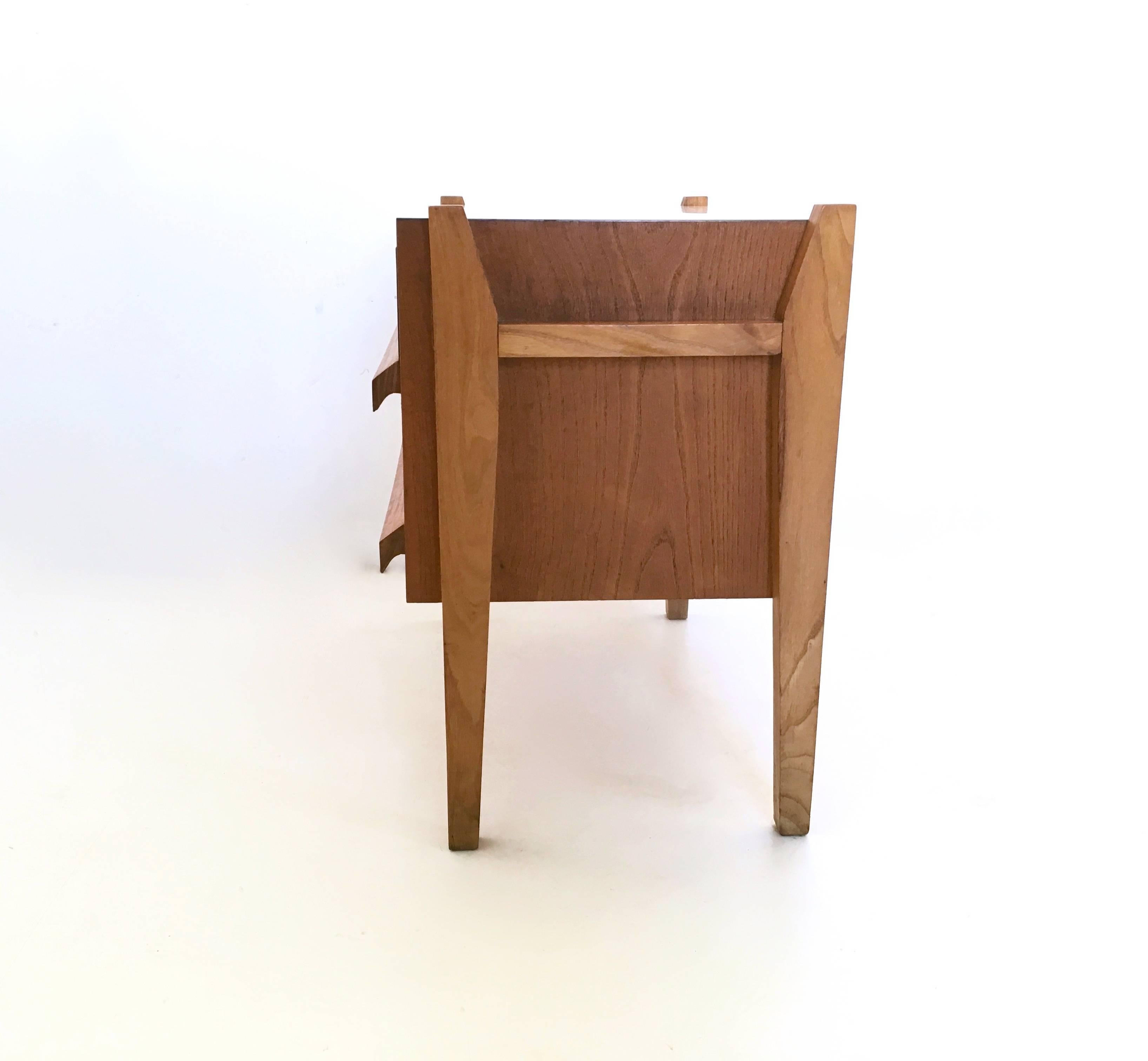 Italian Oak and Formica Bedside Tables, 1950s 2