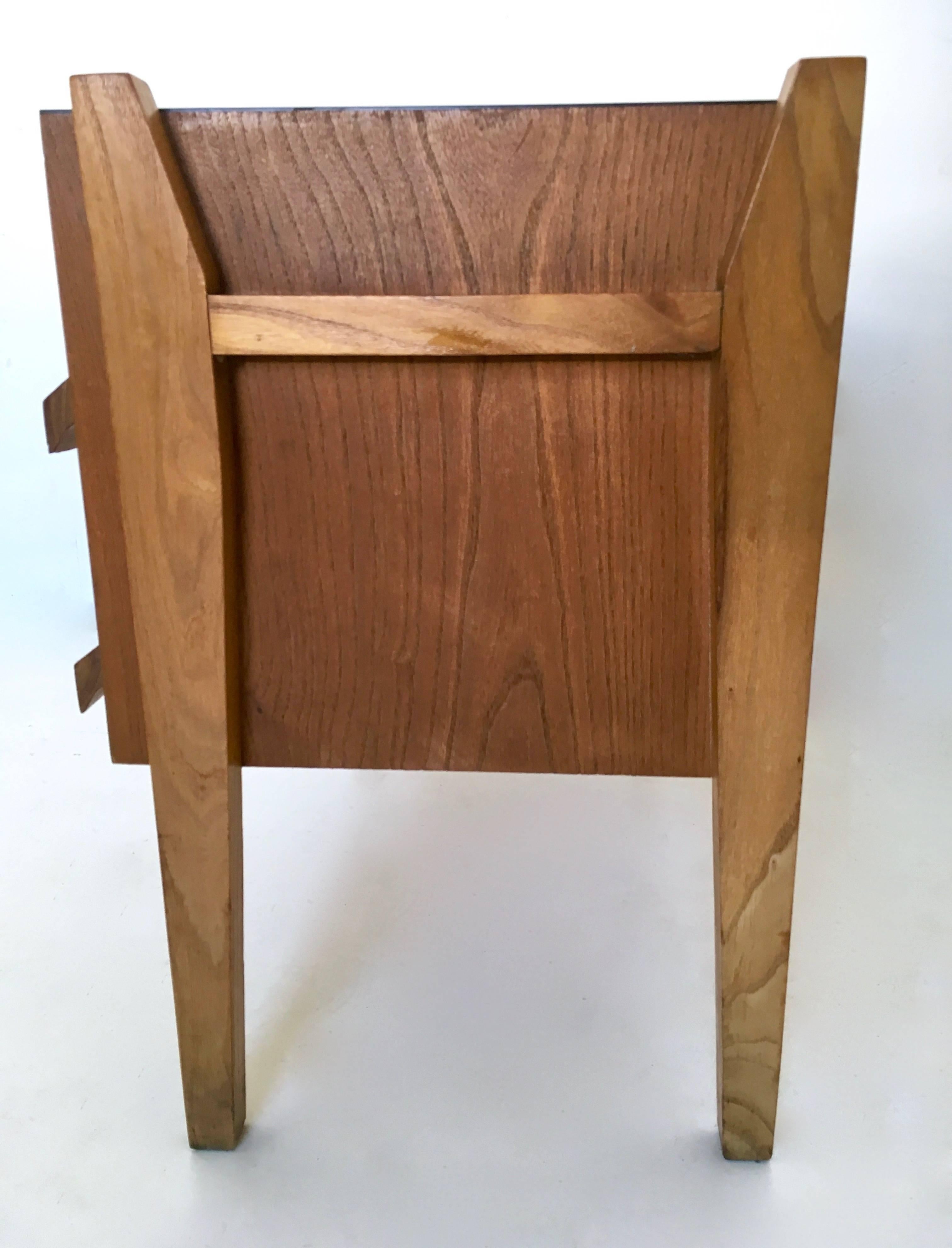 Italian Oak and Formica Bedside Tables, 1950s 3