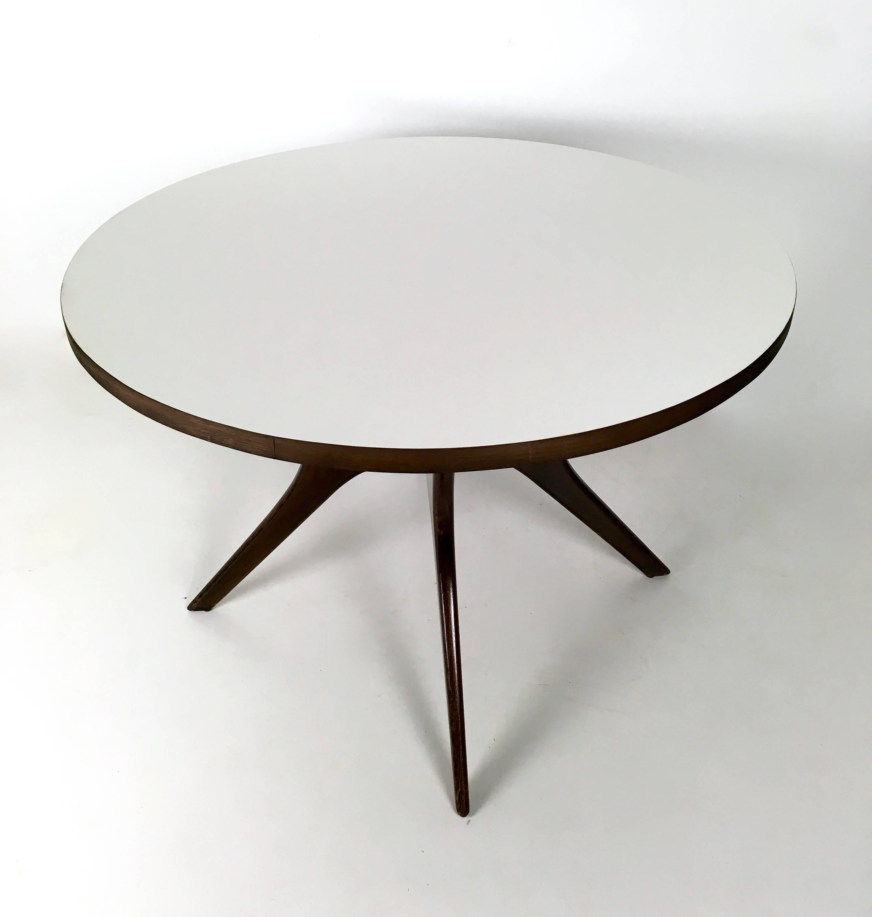 Mid-20th Century Italian Beech and Formica Dining Table, 1950s