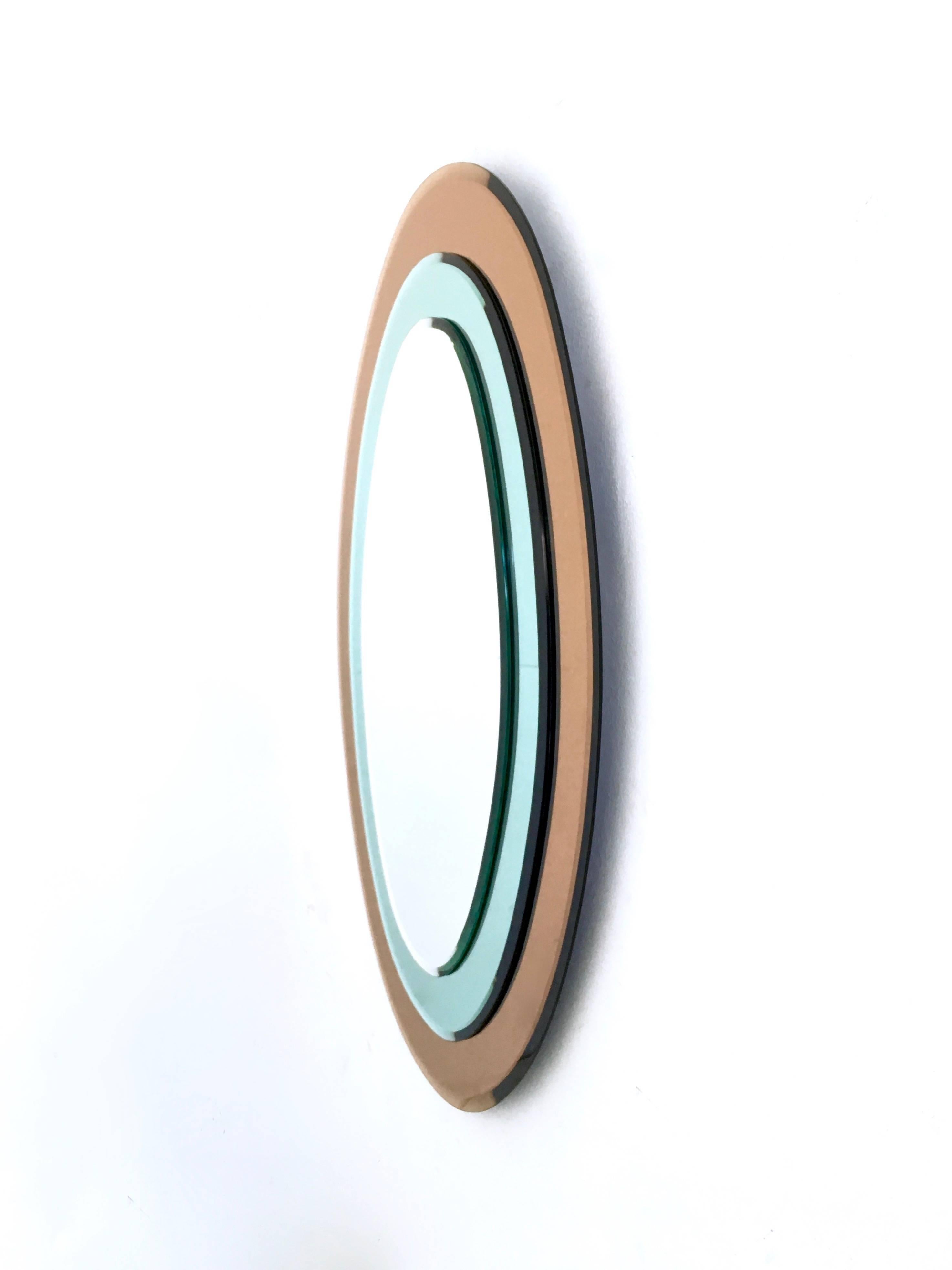 Beautiful Wall Mirror in the Style of Fontana Arte, Italy, 1960s 1