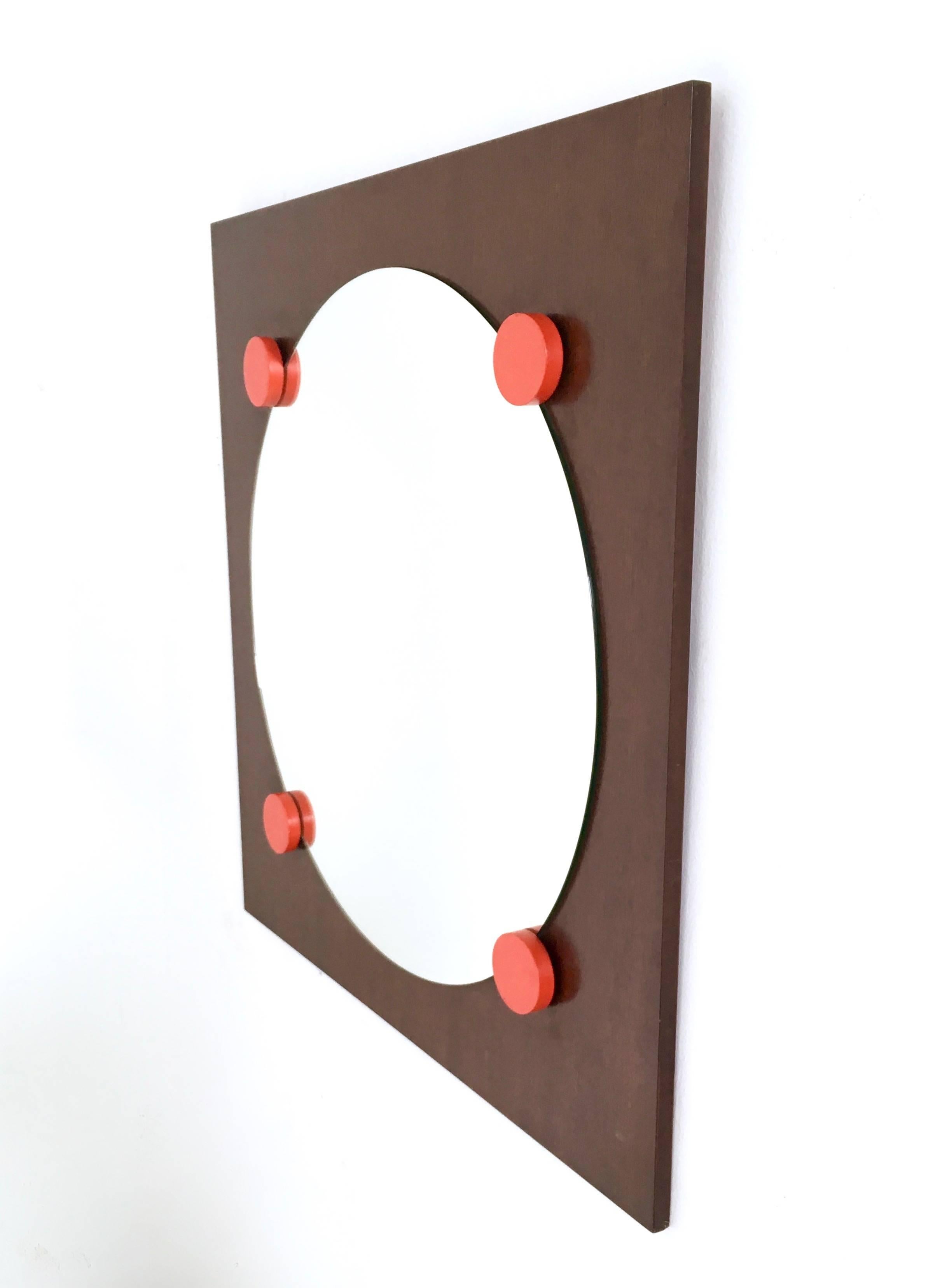 Italian Wall Mirror in the Style of Ettore Sottsass, Italy, 1970s