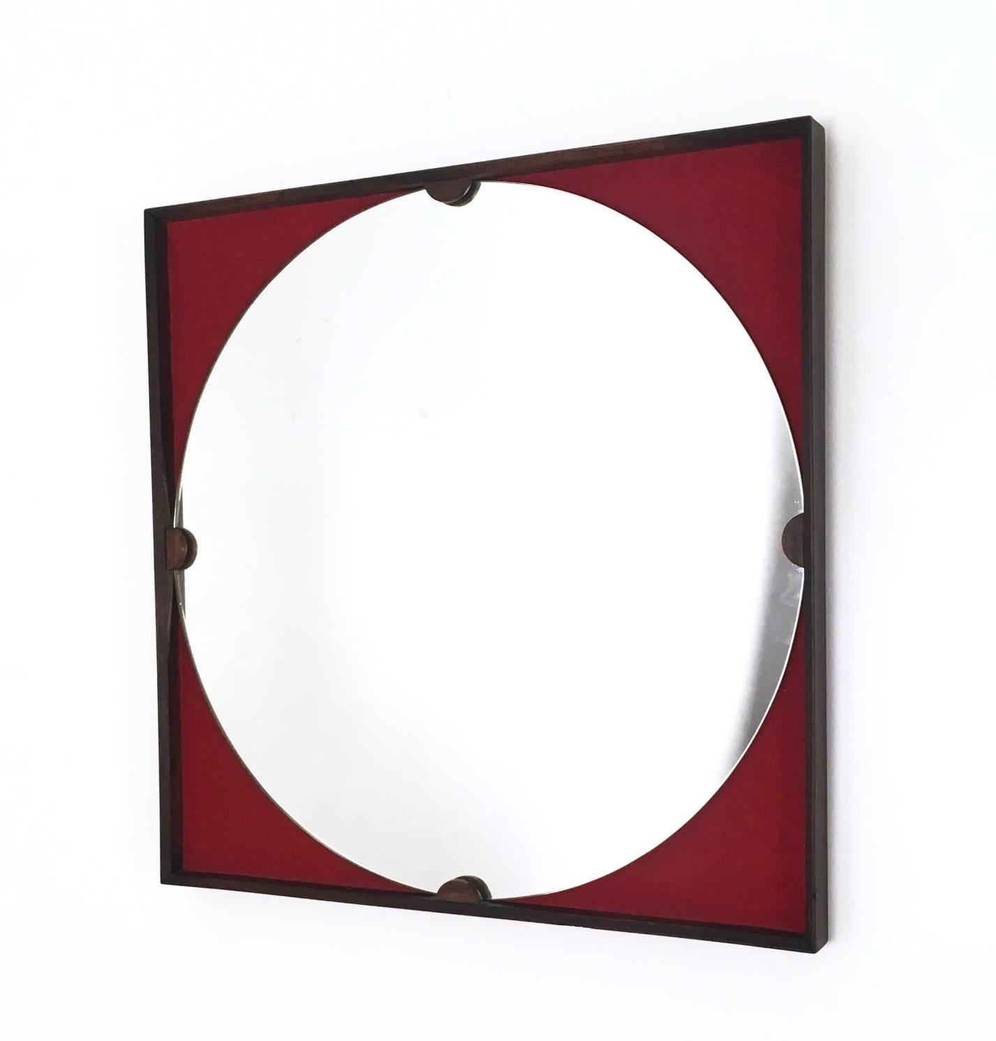 Made in wood, mirror and felt. 
In perfect original condition.
  