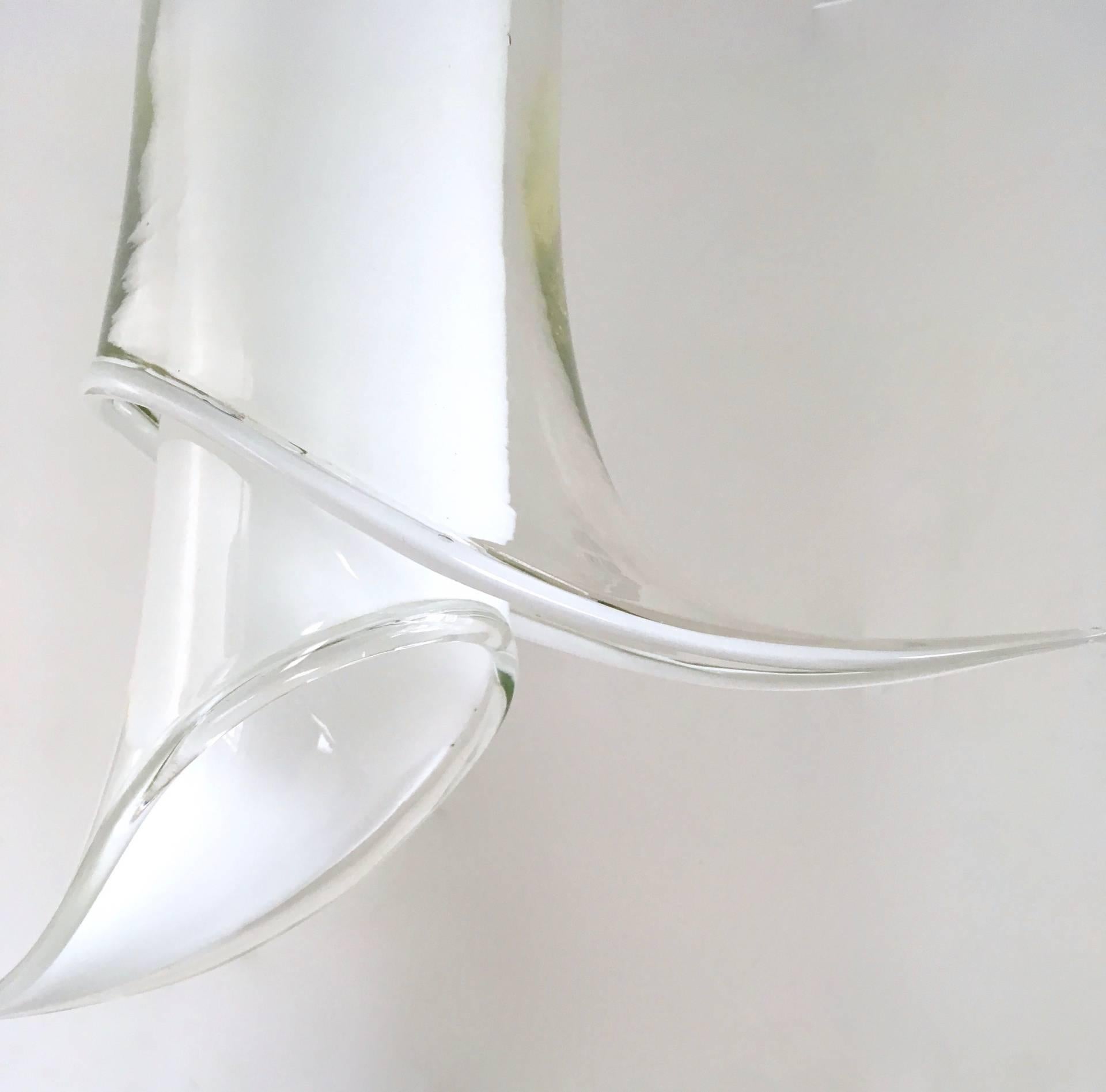Italian Postmodern Murano Glass Pendant Ascribable to Mazzega, Italy For Sale