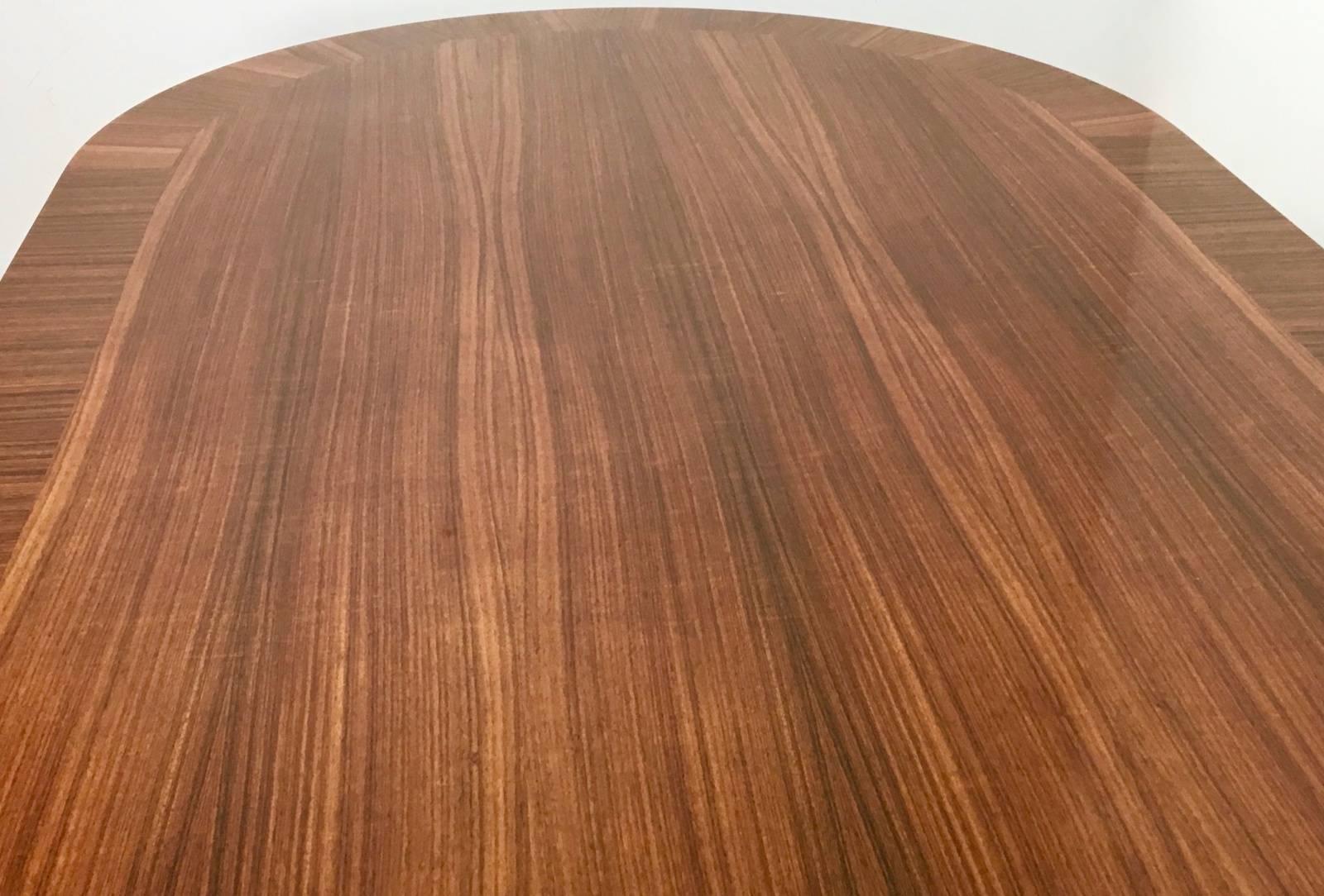 Late 20th Century High-Quality Black Walnut Conference Table, Italy, 1980s