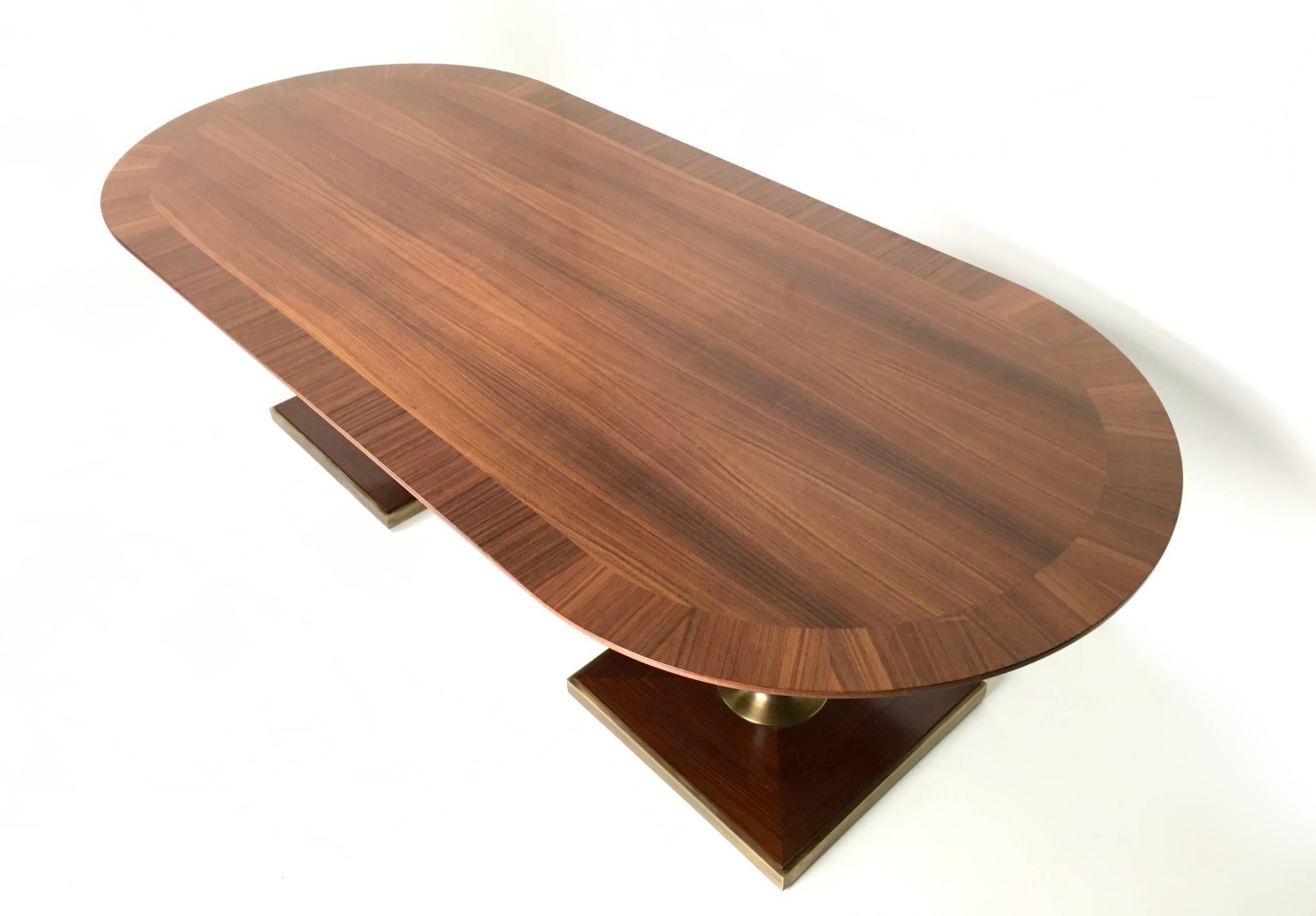 High-Quality Black Walnut Conference Table, Italy, 1980s In Excellent Condition In Bresso, Lombardy