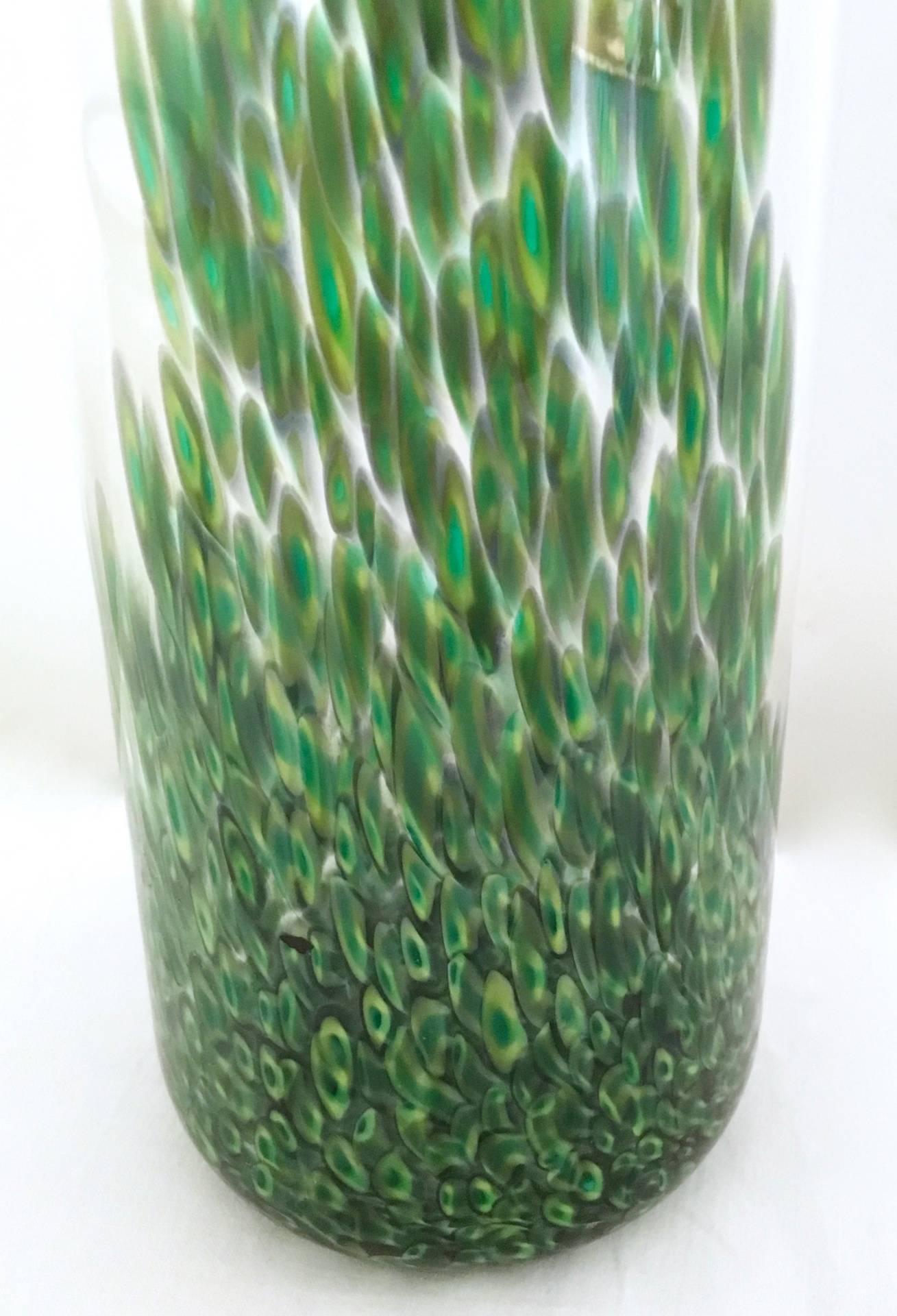 Set by Gae Aulenti Murano Murrines Glass Vase for Vetreria Vistosi, Italy, 1970s In Excellent Condition In Bresso, Lombardy
