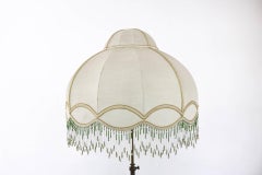 Bronze Telescopic Floor Lamp with Portoro Marble Tabletop, Italy, 1920s