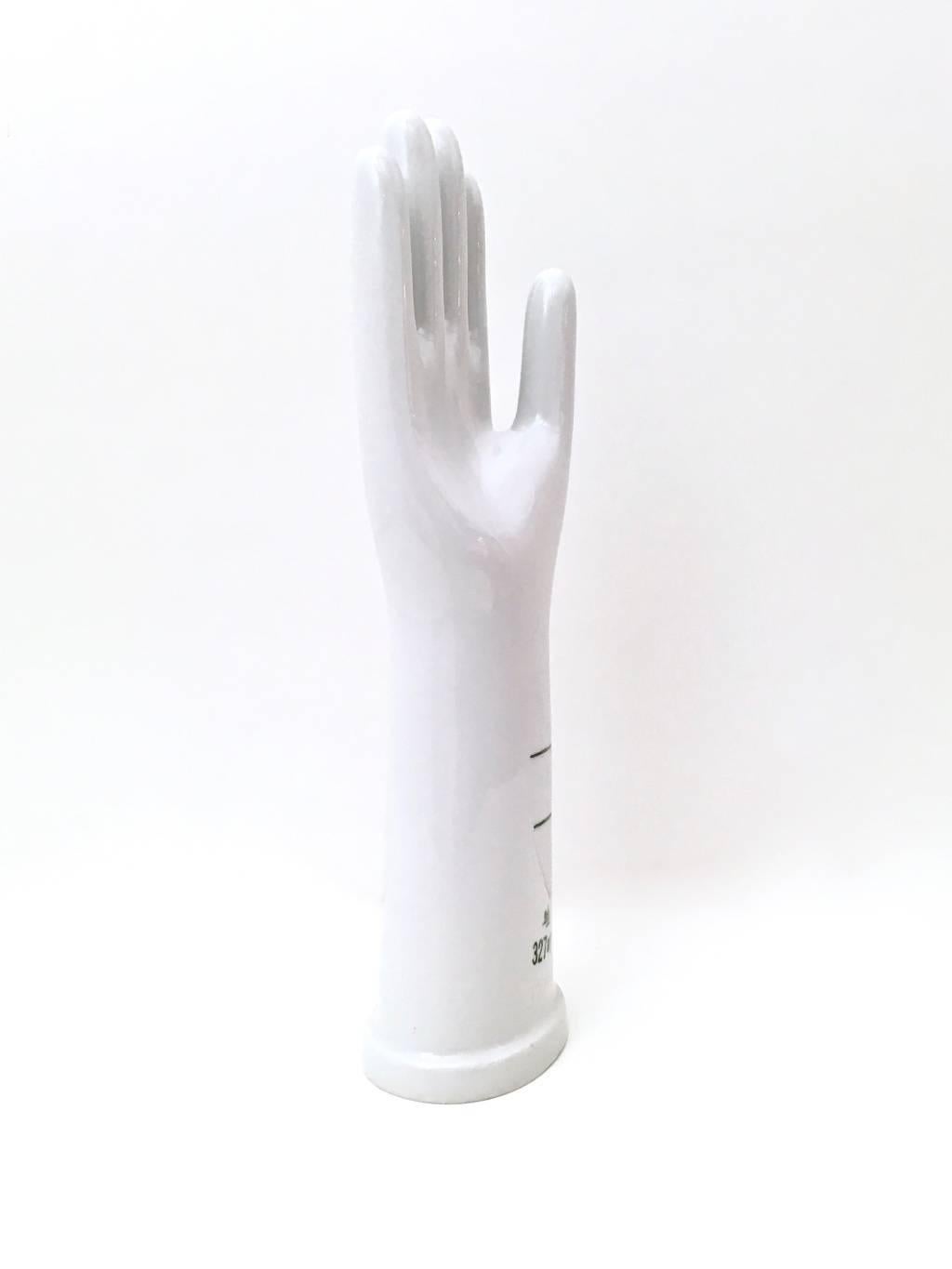 Post-Modern Postmodern White Glazed Porcelain Glove Mold by Rosenthal For Sale