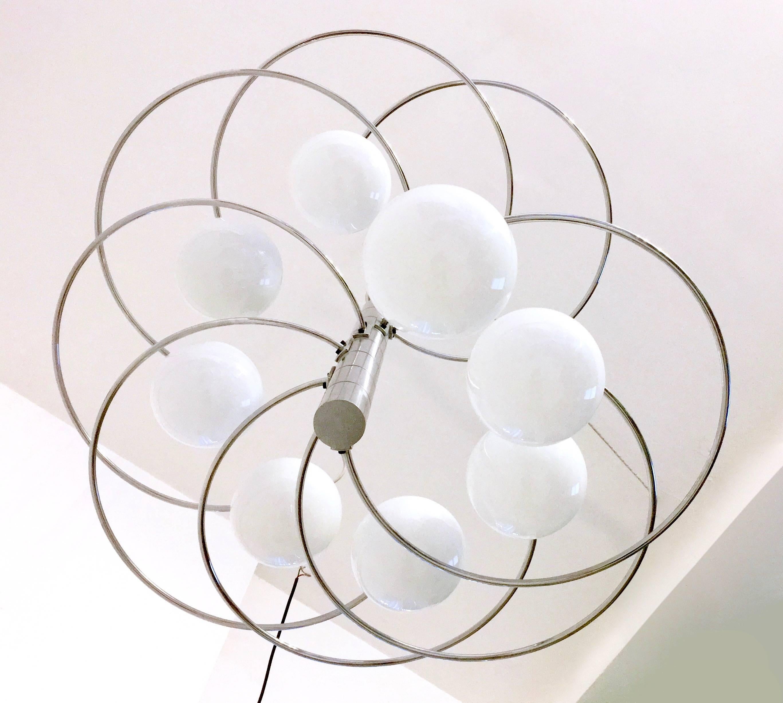 Late 20th Century Spectacular Chandelier by Pia Guidetti Crippa for Lumi, Italy, 1970s