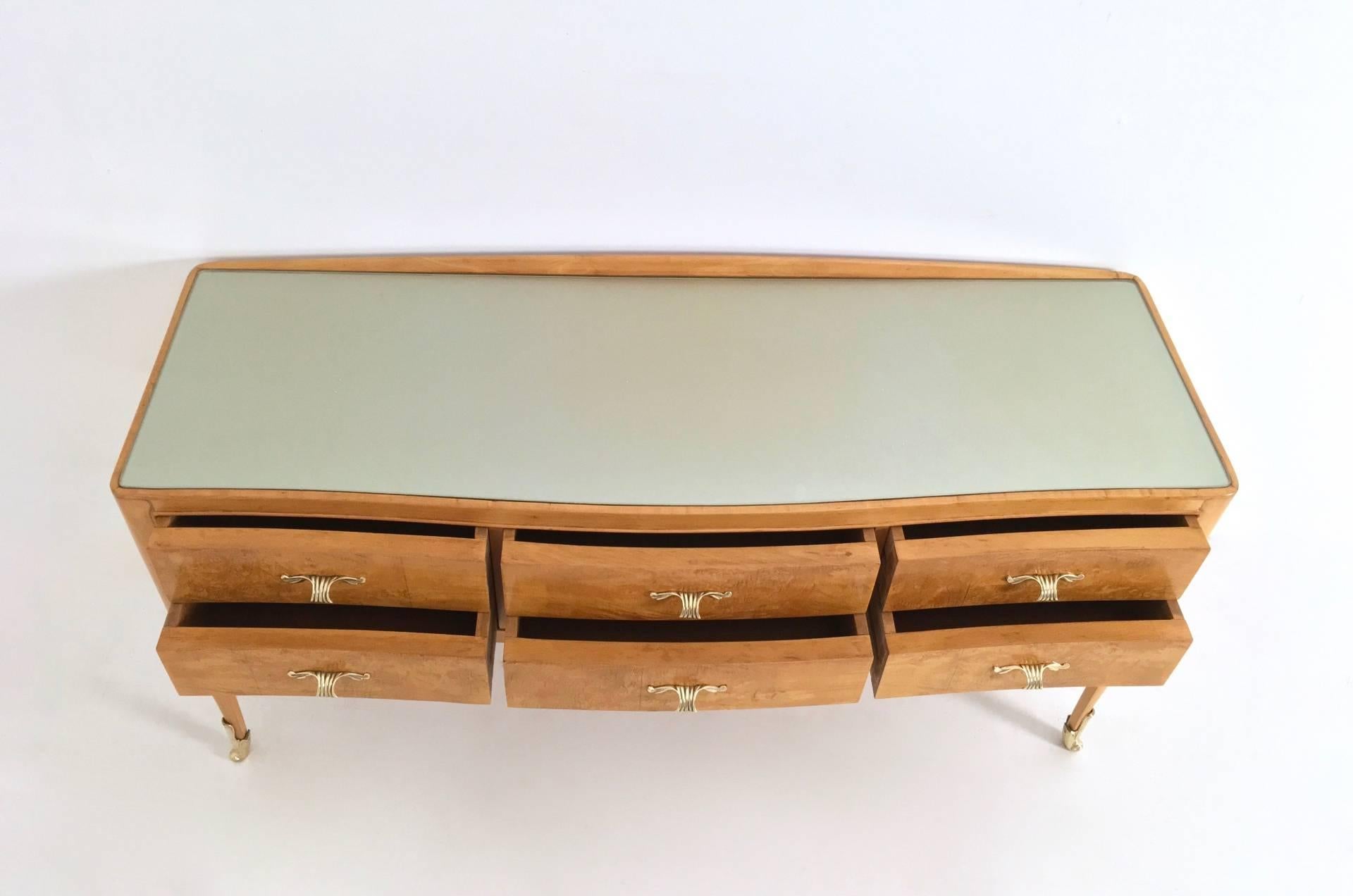 Mid-20th Century Extremely Rare Miniature Maple Dresser for Children, Italy, 1950s