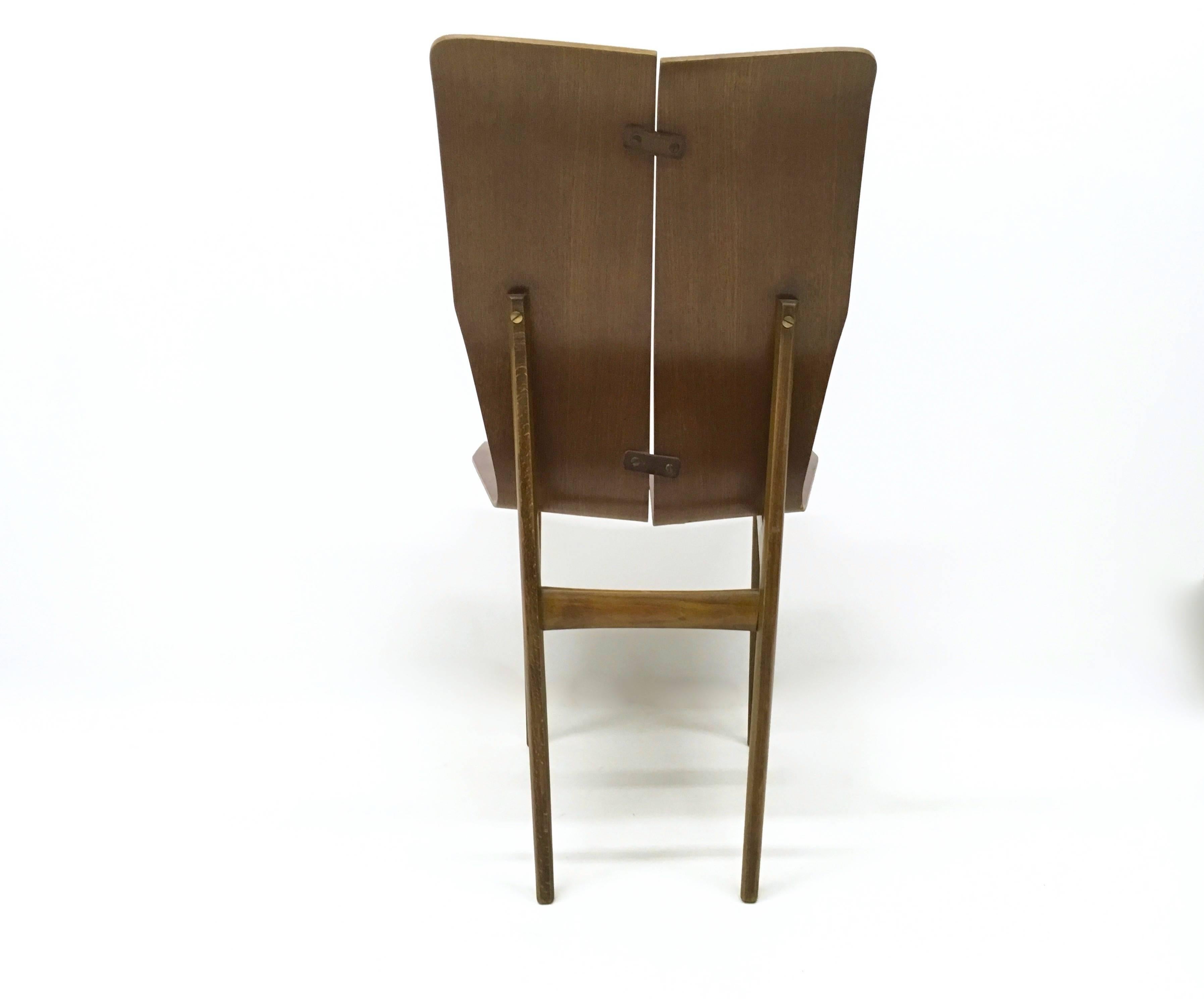 Mid-20th Century Set of Six Vintage Curved Wood Chairs in the Style of Ilmari Tapiovaara, Finland For Sale