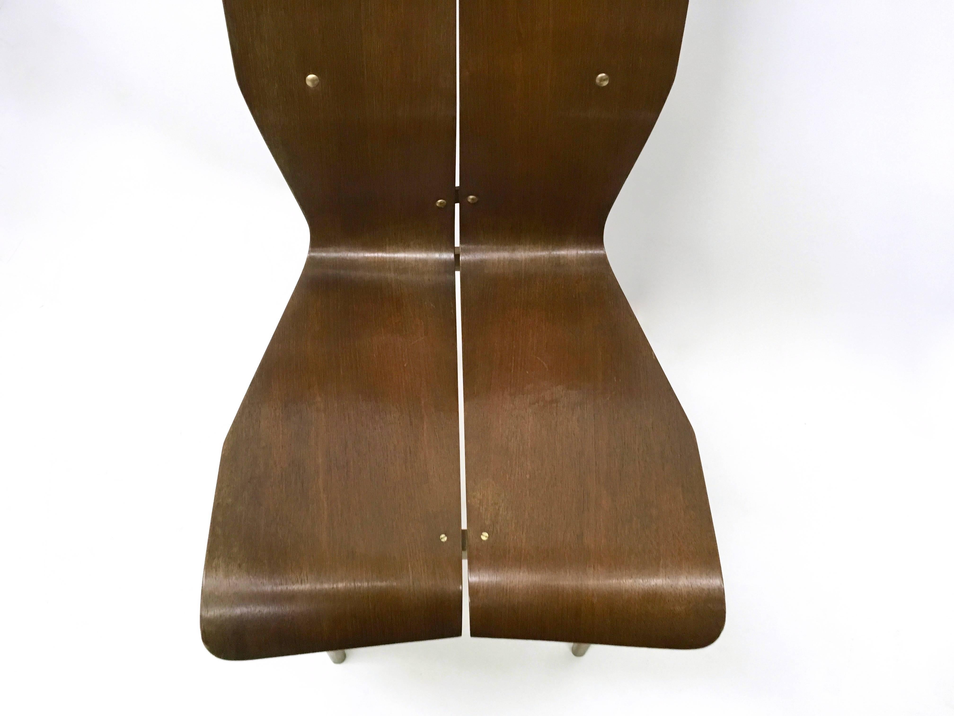 Satz von sechs geschwungenen Vintage-Holzstühlen im Stil von Ilmari Tapiovaara, Finnland im Angebot 2