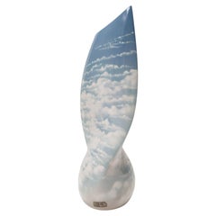 Centrotavola/Vaso in ceramica laccata e aerografata Model No. 182/2 di Vibi, Italia