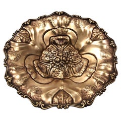 Used Chiseled and Embossed Cast Bronze Centerpiece / Bowl, Italy