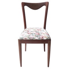 Four Chairs by Carlo Enrico Rava with Beech Frame and Linen Patterned Fabric