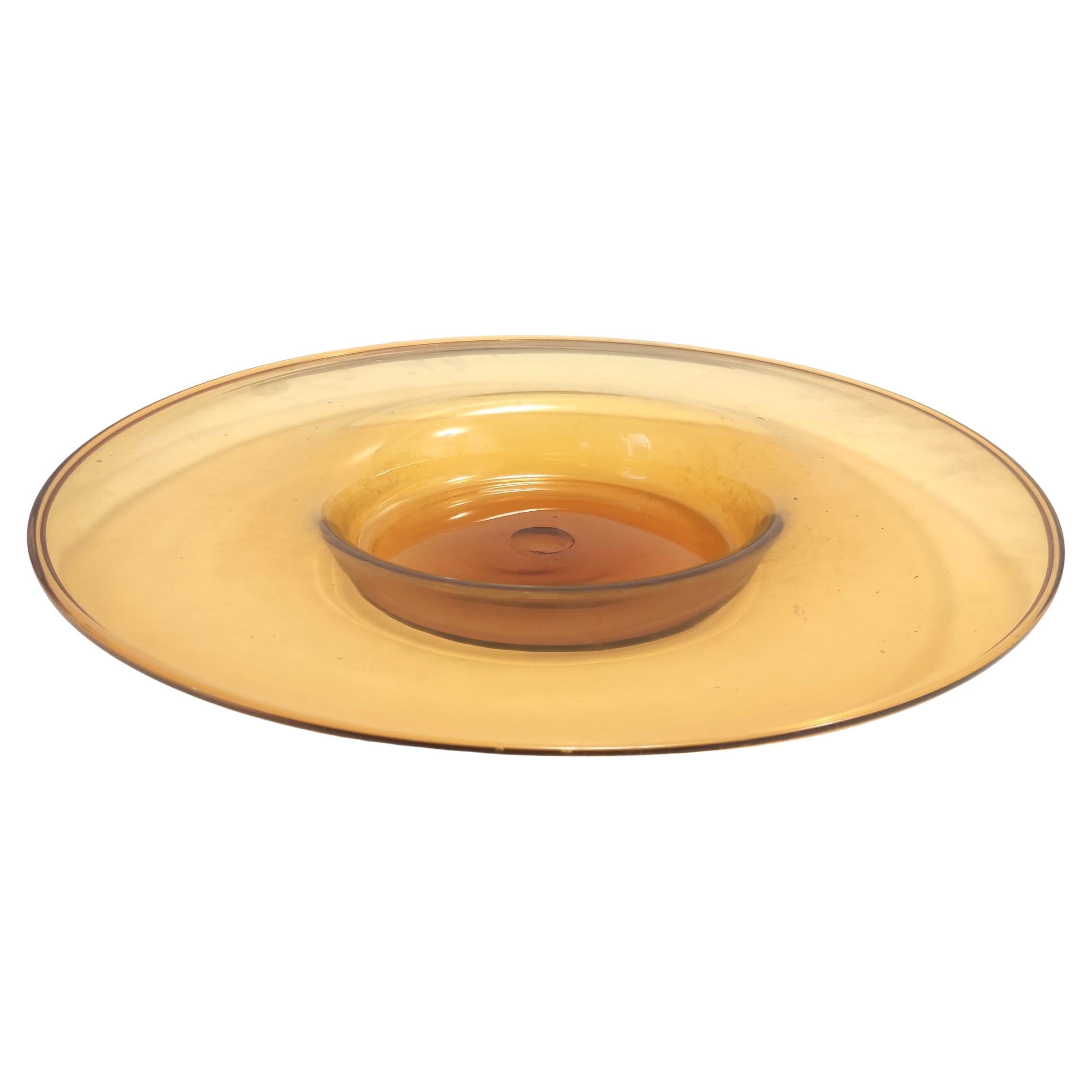 Seltene Videotasche aus orangefarbenem Muranoglas von Vittorio Zecchin mod. 1302, Italien