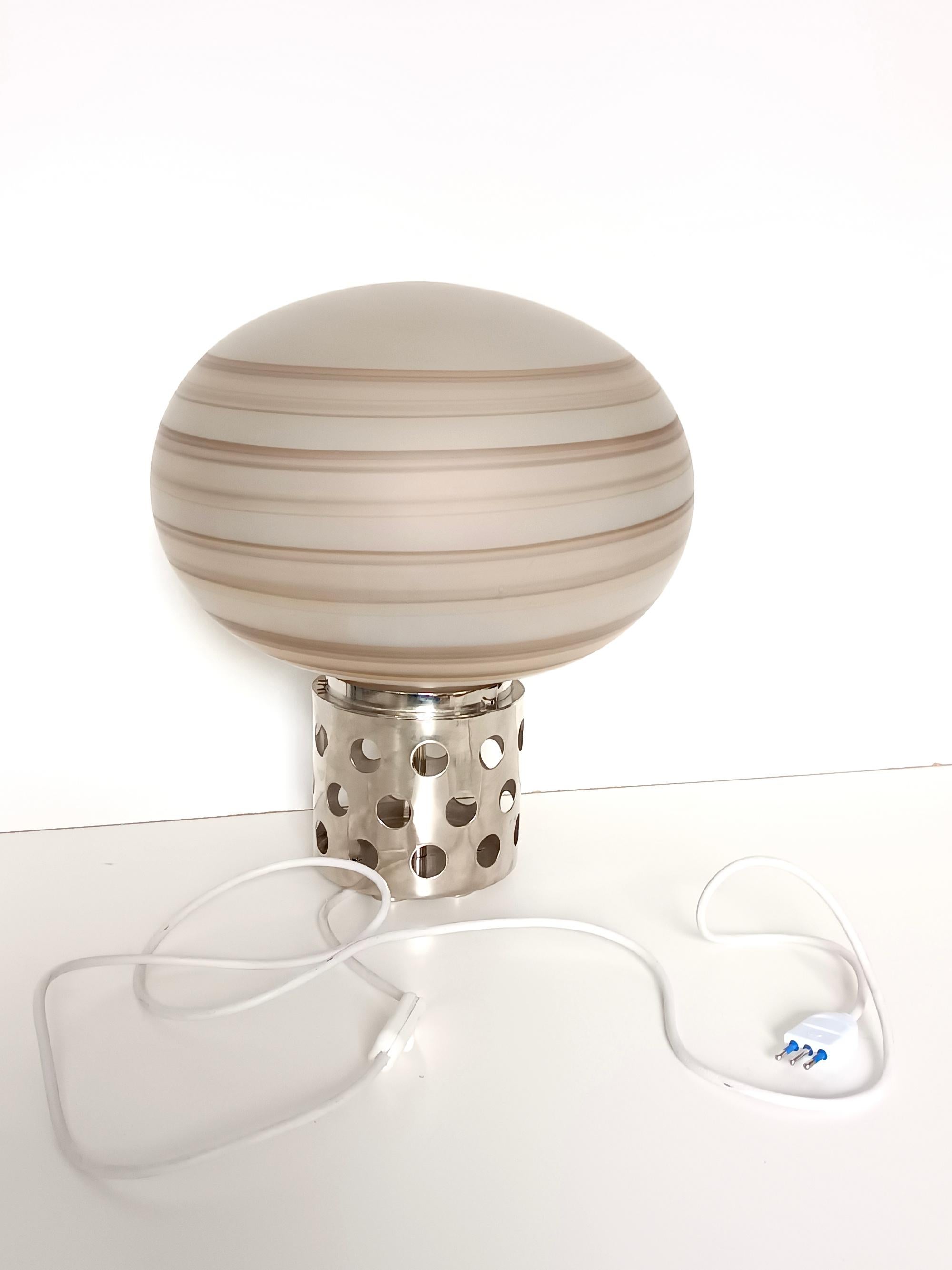italien Lampe de table en verre de Murano Brown par Sabattini et Diaz de Santillana pour VeArt en vente