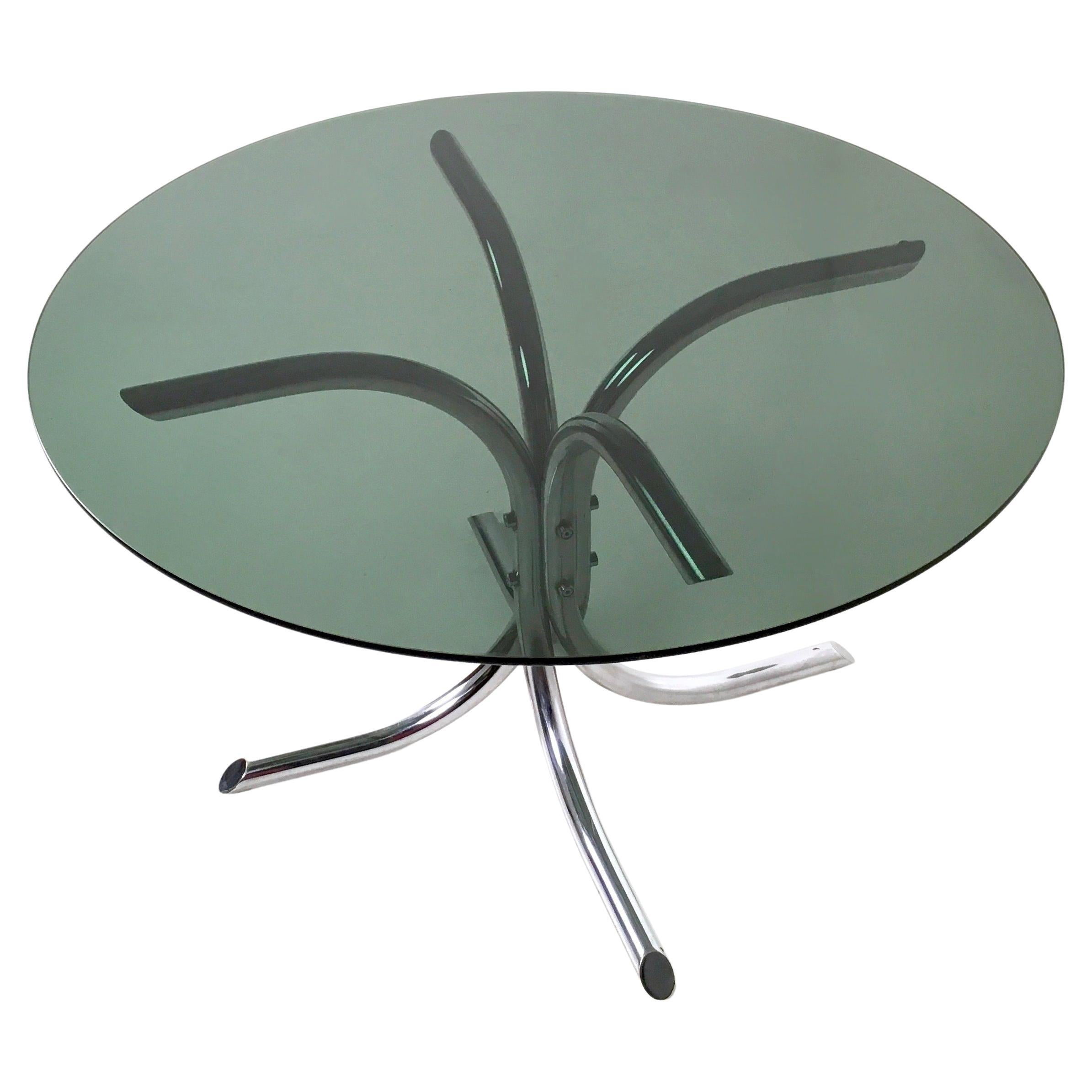 vintage smoked glass dining table