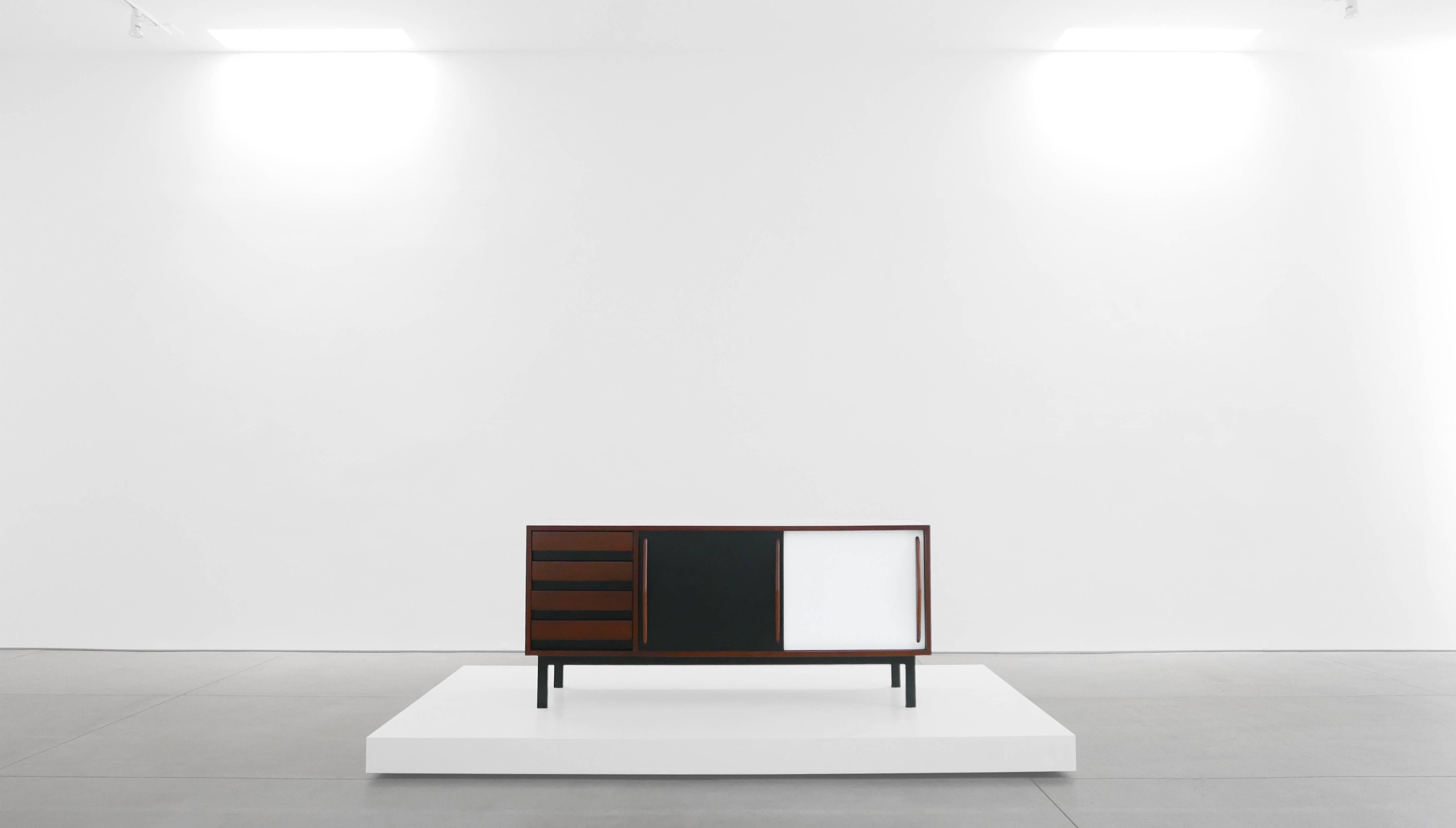 Charlotte Perriand Cabinet from Cité Cansado, Mauritania,
circa 1958.
Editioned by Galerie Steph Simon, Paris.
Provenance: Cité Cansado, Mauritania Private Collection, New York.