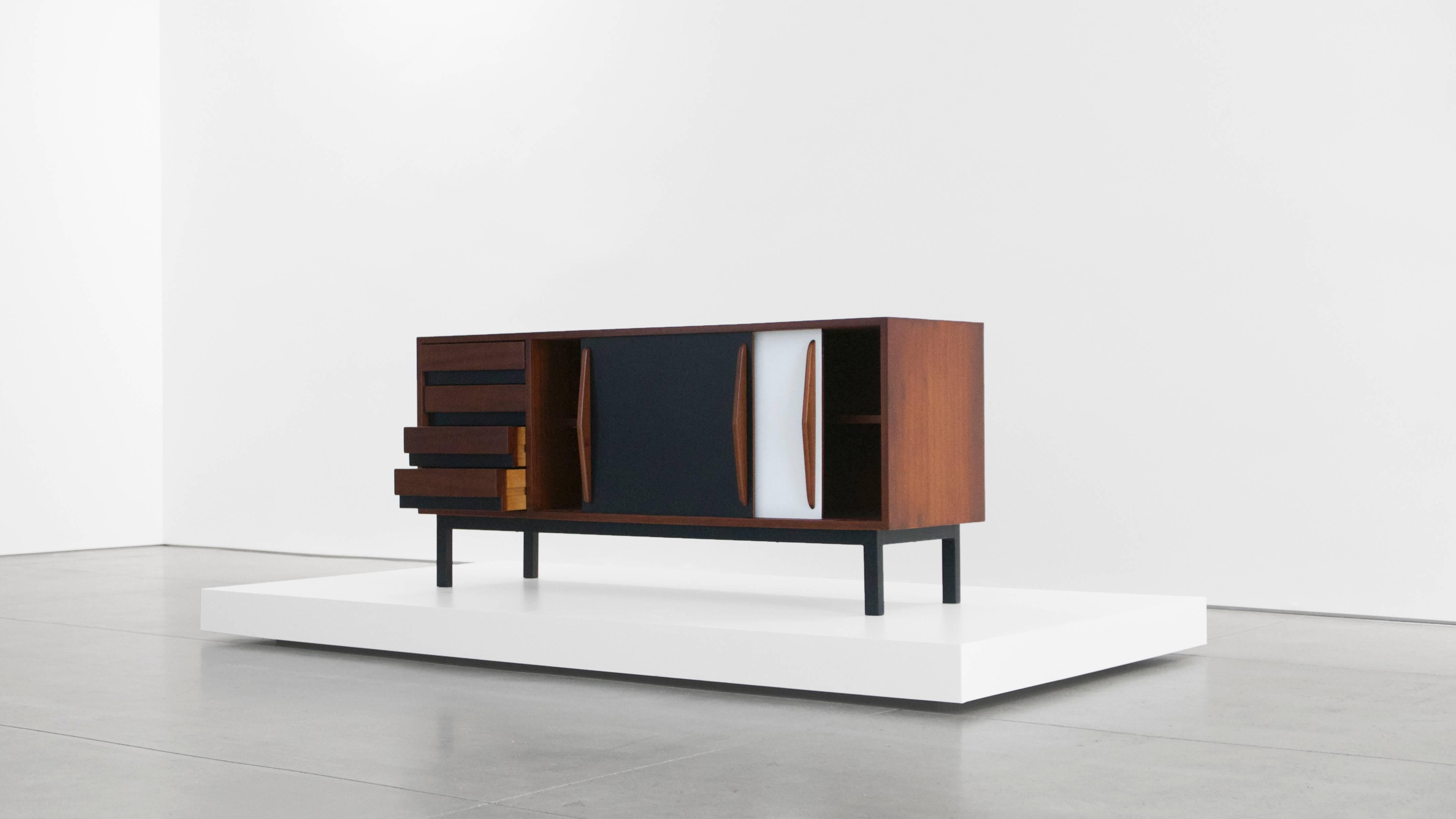 Charlotte Perriand Cabinet from Cité Cansado, Mauritania In Excellent Condition In LAGUNA BEACH, CA