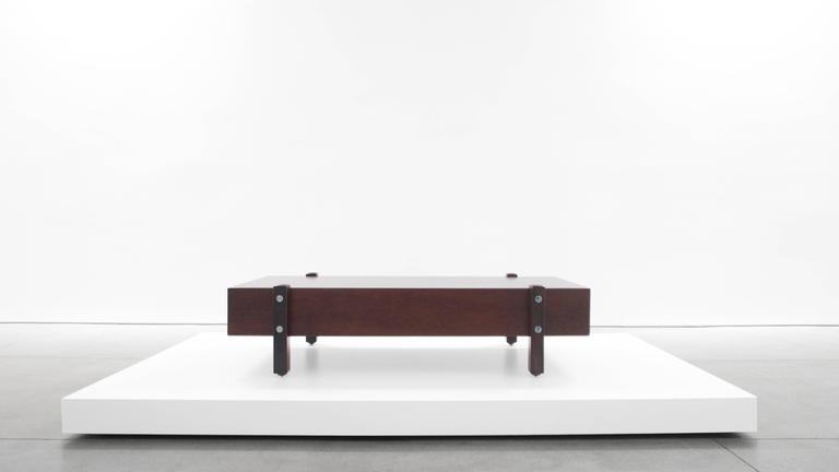 Sergio Rodrigues Rosewood Eleh Bench In Excellent Condition In LAGUNA BEACH, CA