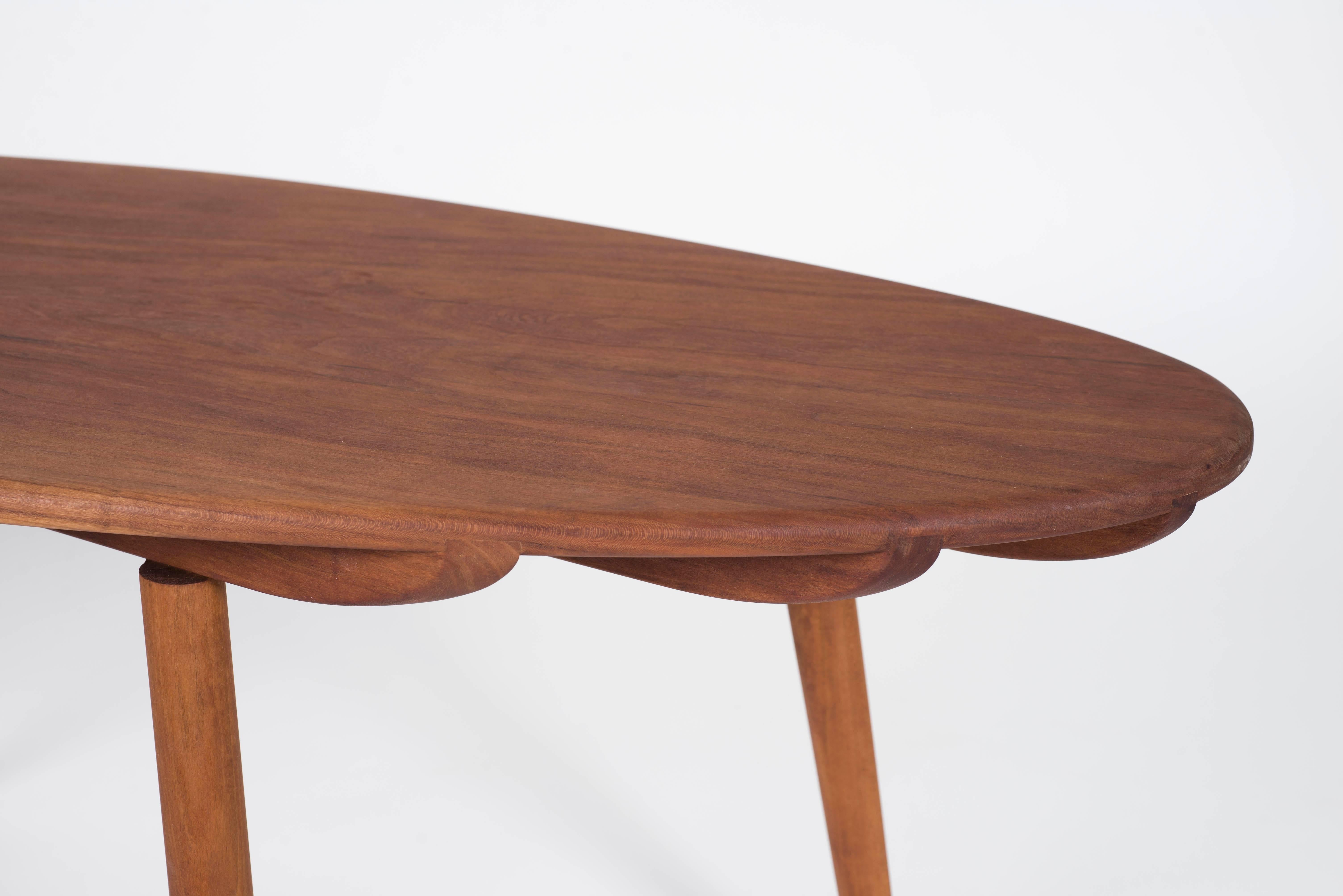 American Contemporary Skip Solid Cherry wood Coffee Cocktail Table from CBR Studio For Sale