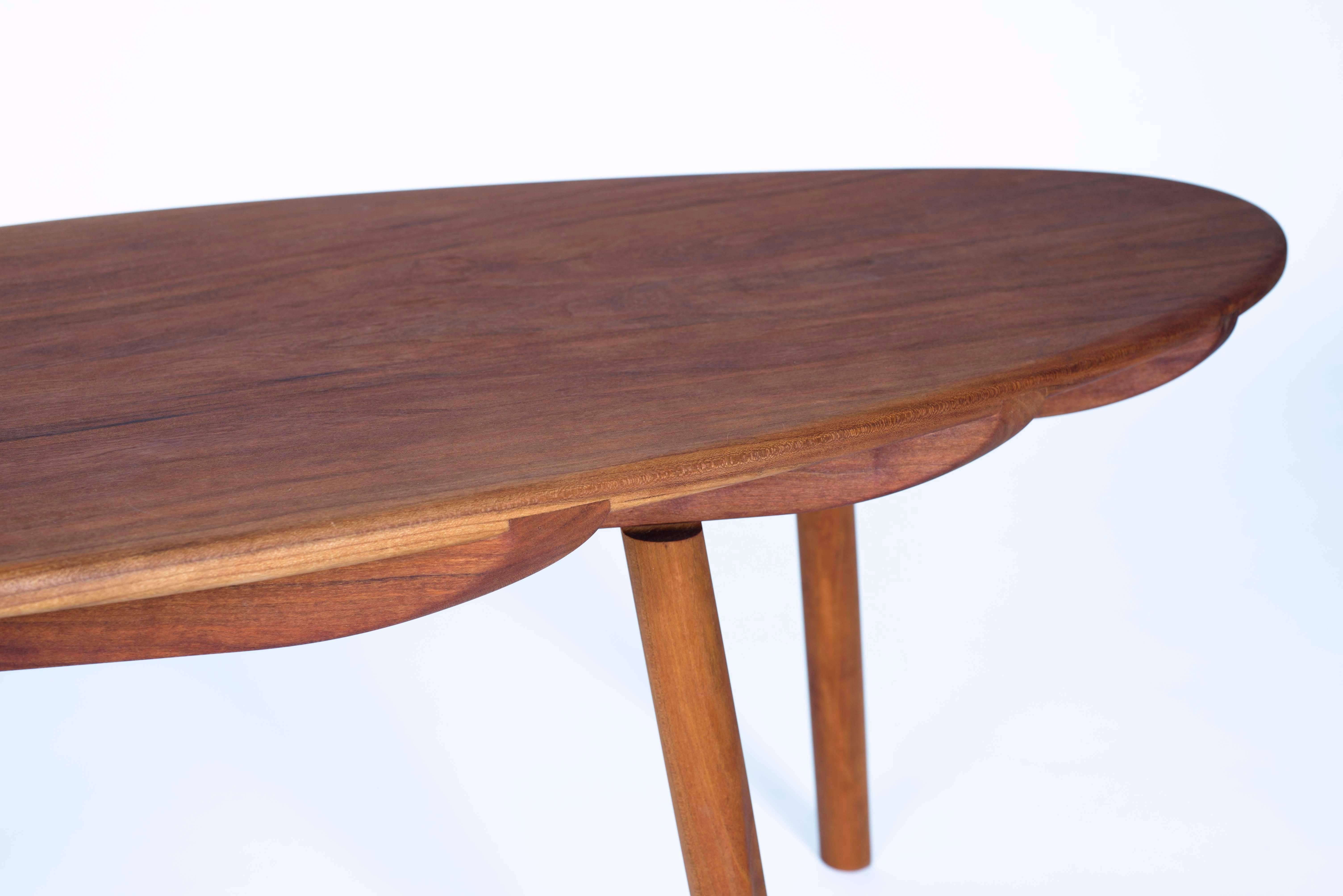 Wood Contemporary Skip Solid Cherry wood Coffee Cocktail Table from CBR Studio For Sale
