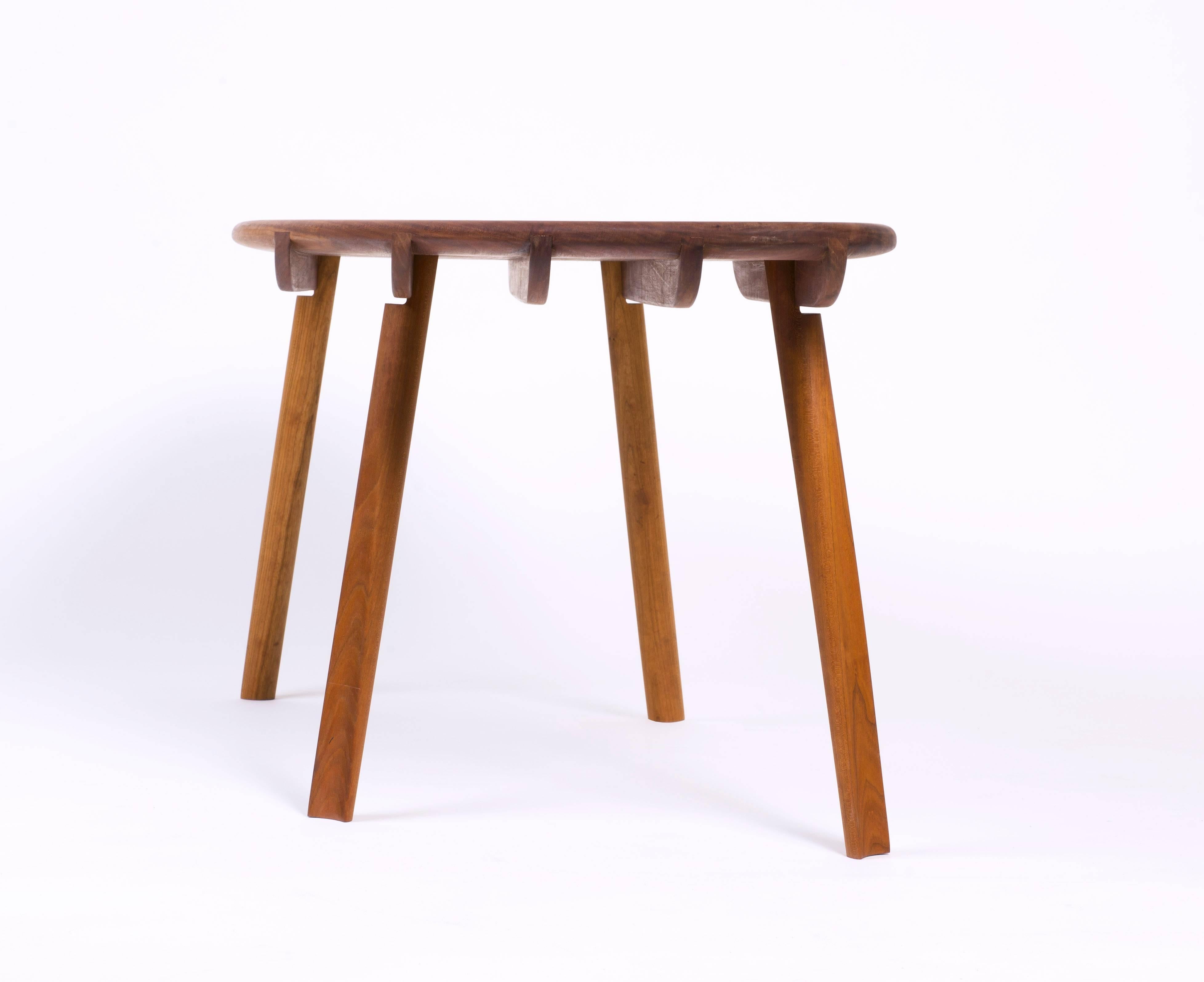 Contemporary Skip Solid Cherry wood Coffee Cocktail Table from CBR Studio For Sale 2