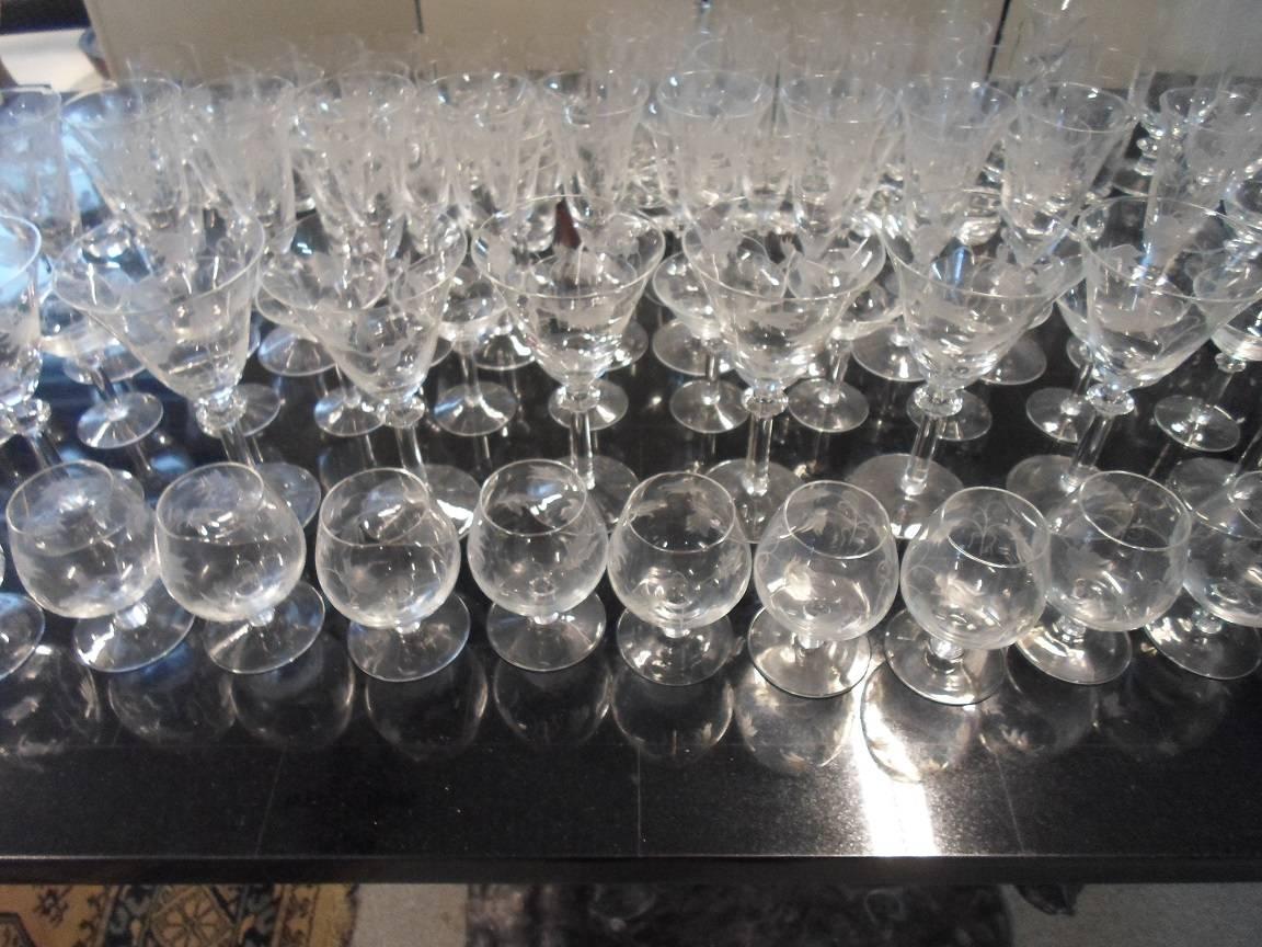 Other Large Collection of Orrefors Crystal Glasses