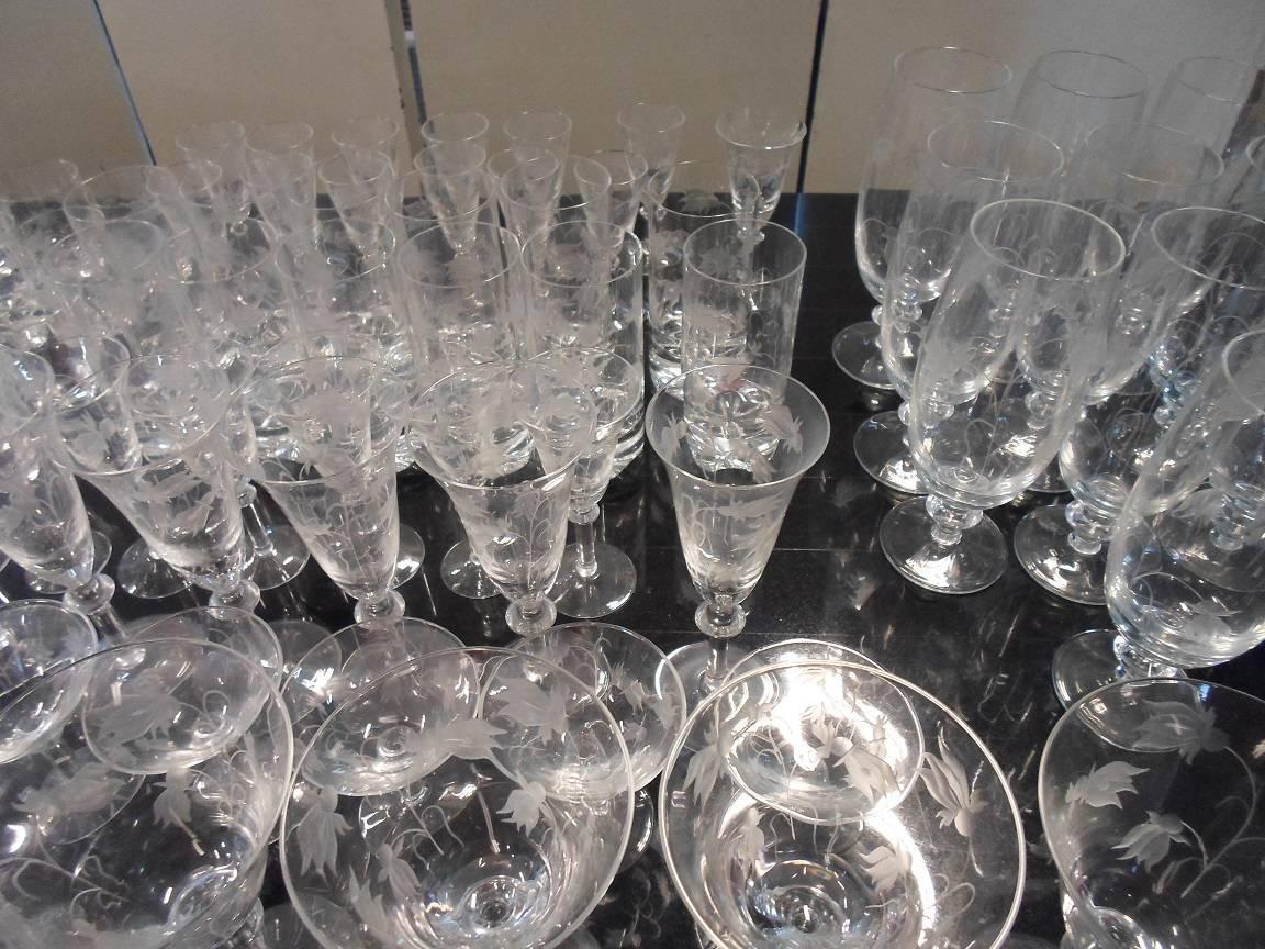 Large Collection of Orrefors Crystal Glasses 1