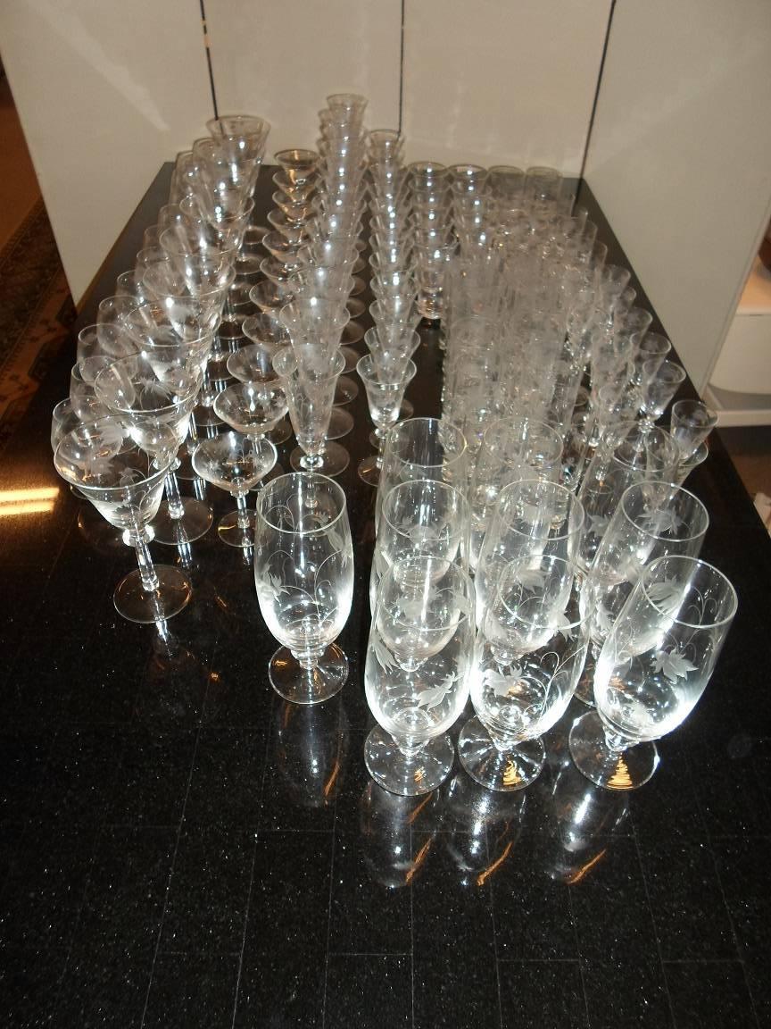 Large Collection of Orrefors Crystal Glasses In Good Condition In Helsingborg, SE