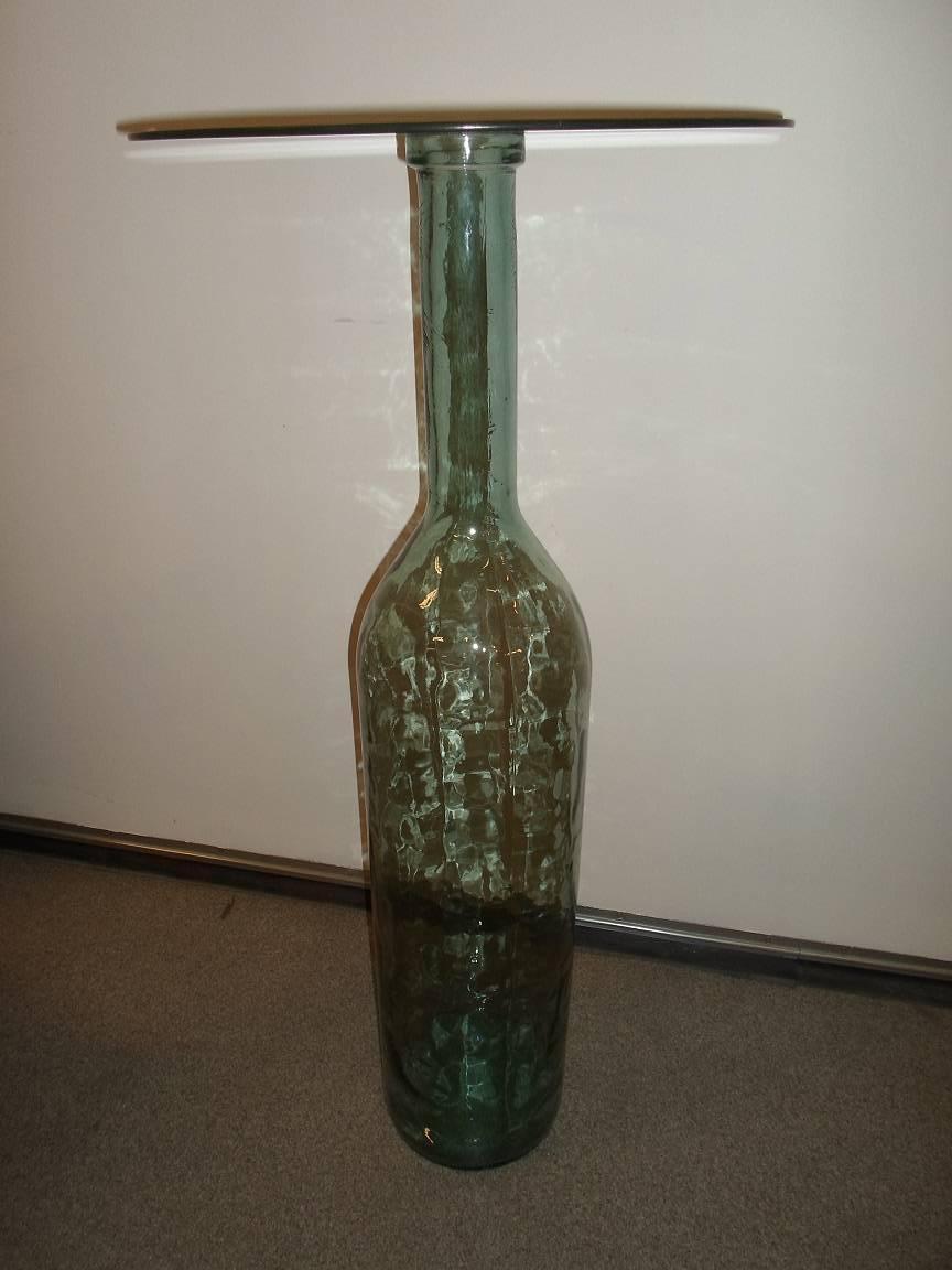 Designed Table Represent a Glass Bottle In Excellent Condition In Helsingborg, SE