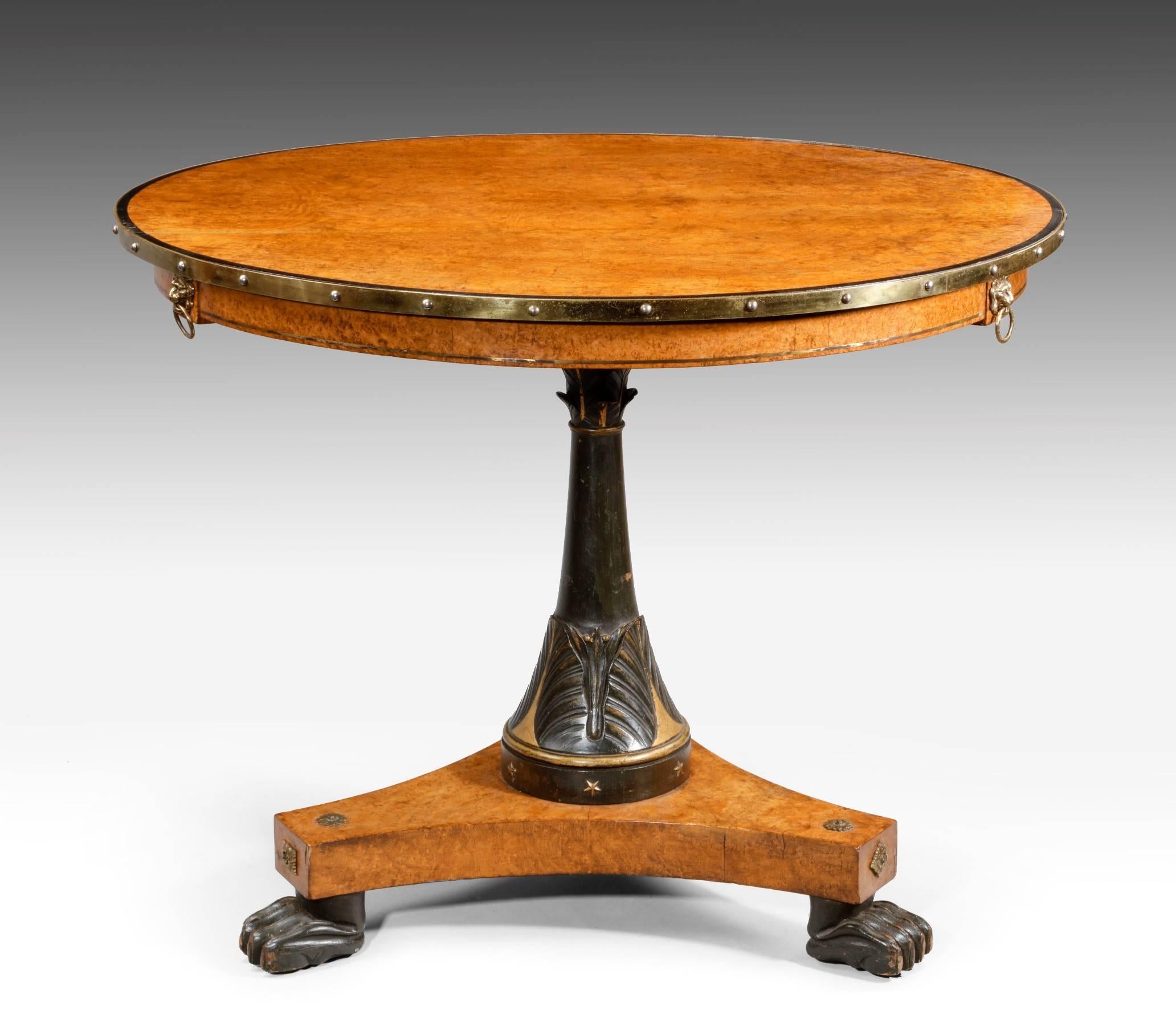 Early 19th Century Burr Amboyna Centre or Occasional Table, Possibly Russian 3