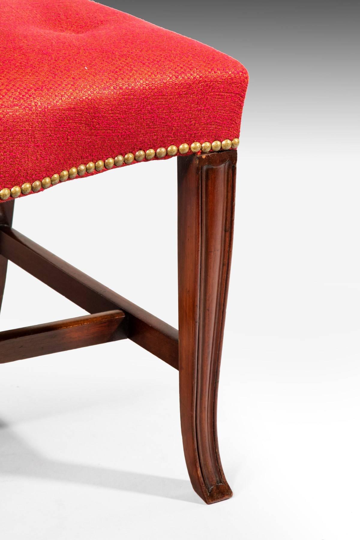 Hepplewhite Set of Six George III Carved Dining Chairs