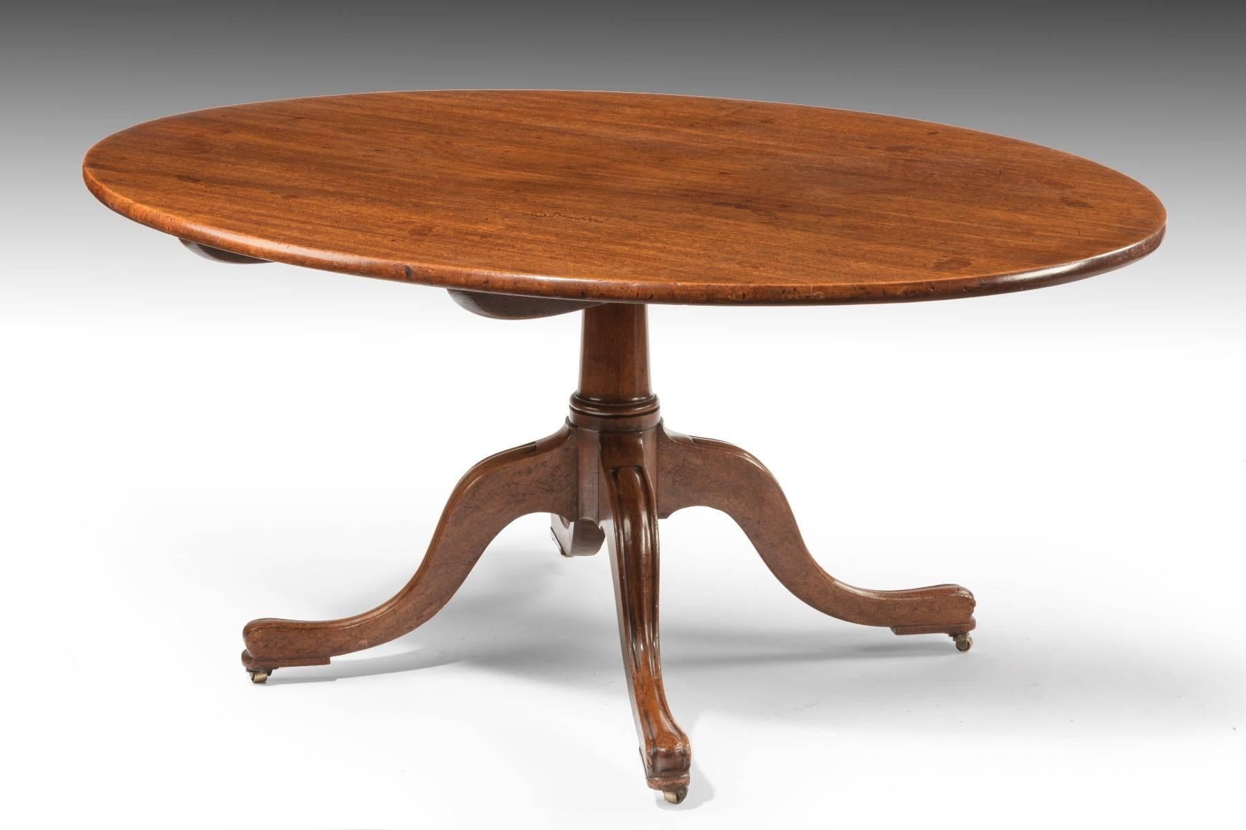 George III Oval Breakfast Table by Gillow For Sale 1