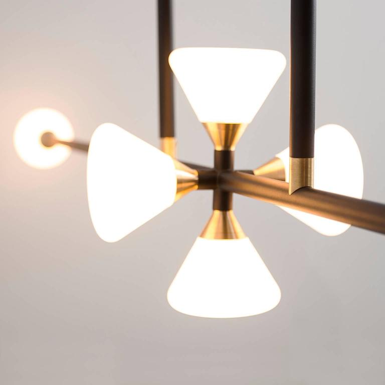 Apollo Six Chandelier Contemporary Linear Matte Black Led Modern American Apollo Six Chandelier Contemporary Linear Matte Black Led Modern Light Fixture For