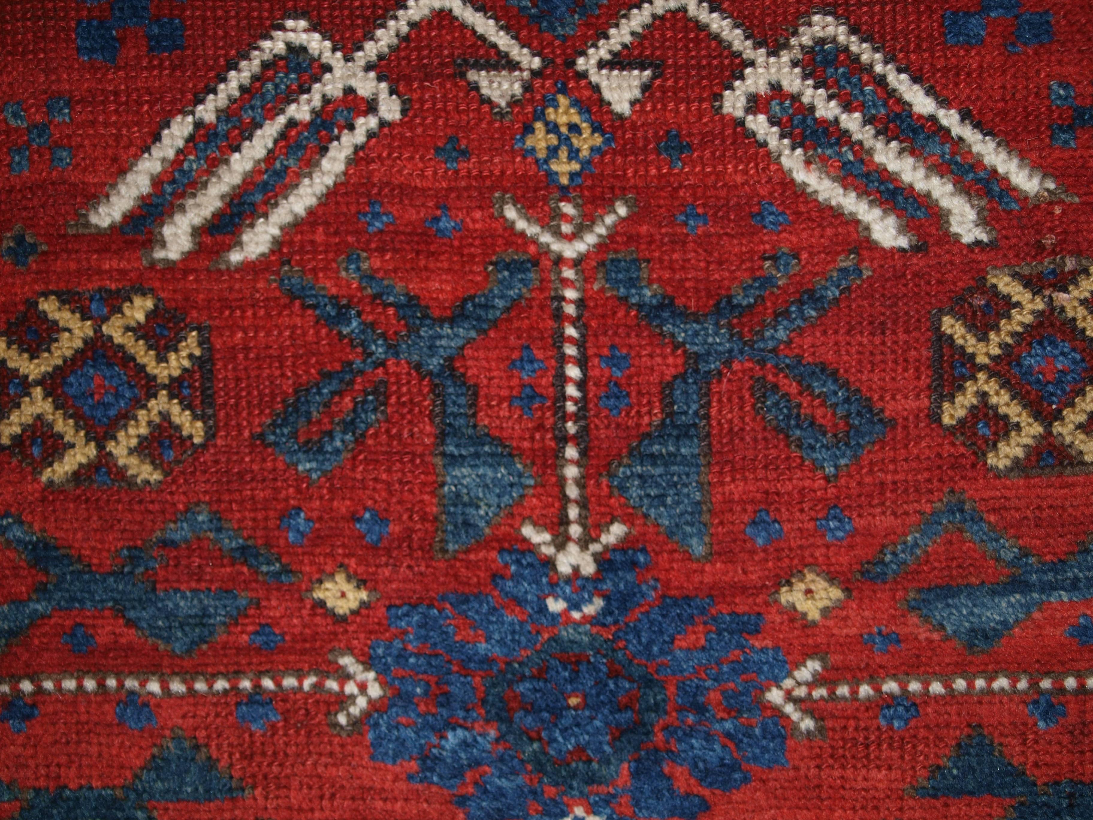 Late 19th Century Antique Turkish Bergama Rug of Classic Design with Superb Color, circa 1880 For Sale