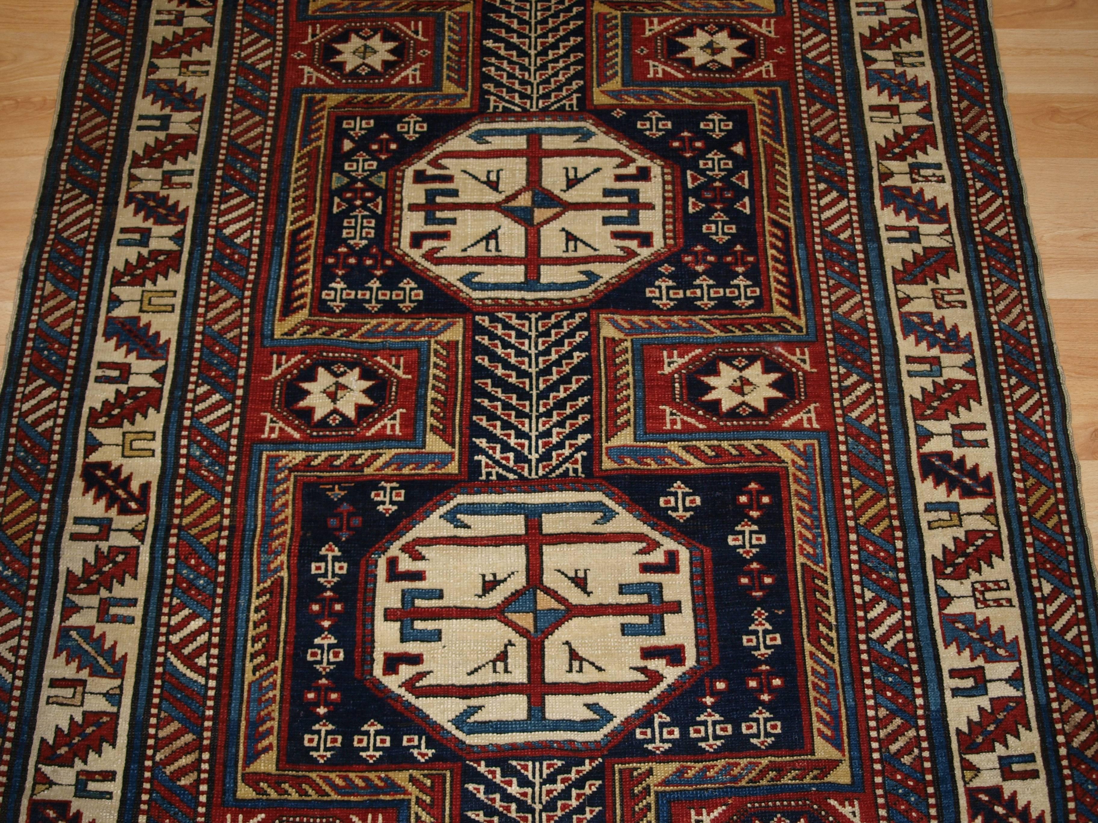 Antique Caucasian Shirvan Rug with 'Surahani' Garden Design, Late 19th Century For Sale 3