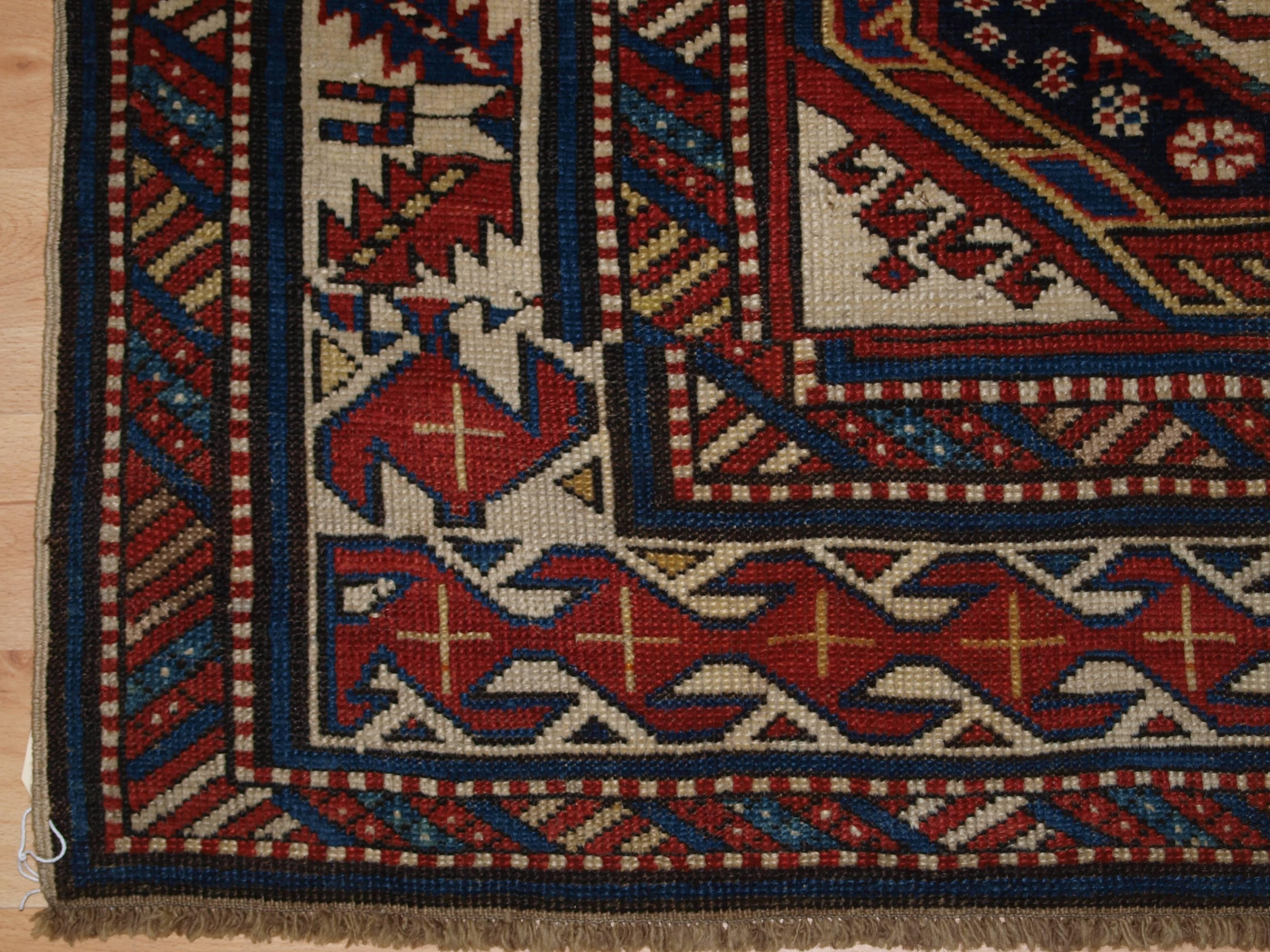 Antique Caucasian Shirvan Rug with 'Surahani' Garden Design, Late 19th Century In Excellent Condition For Sale In Moreton-in-Marsh, GB