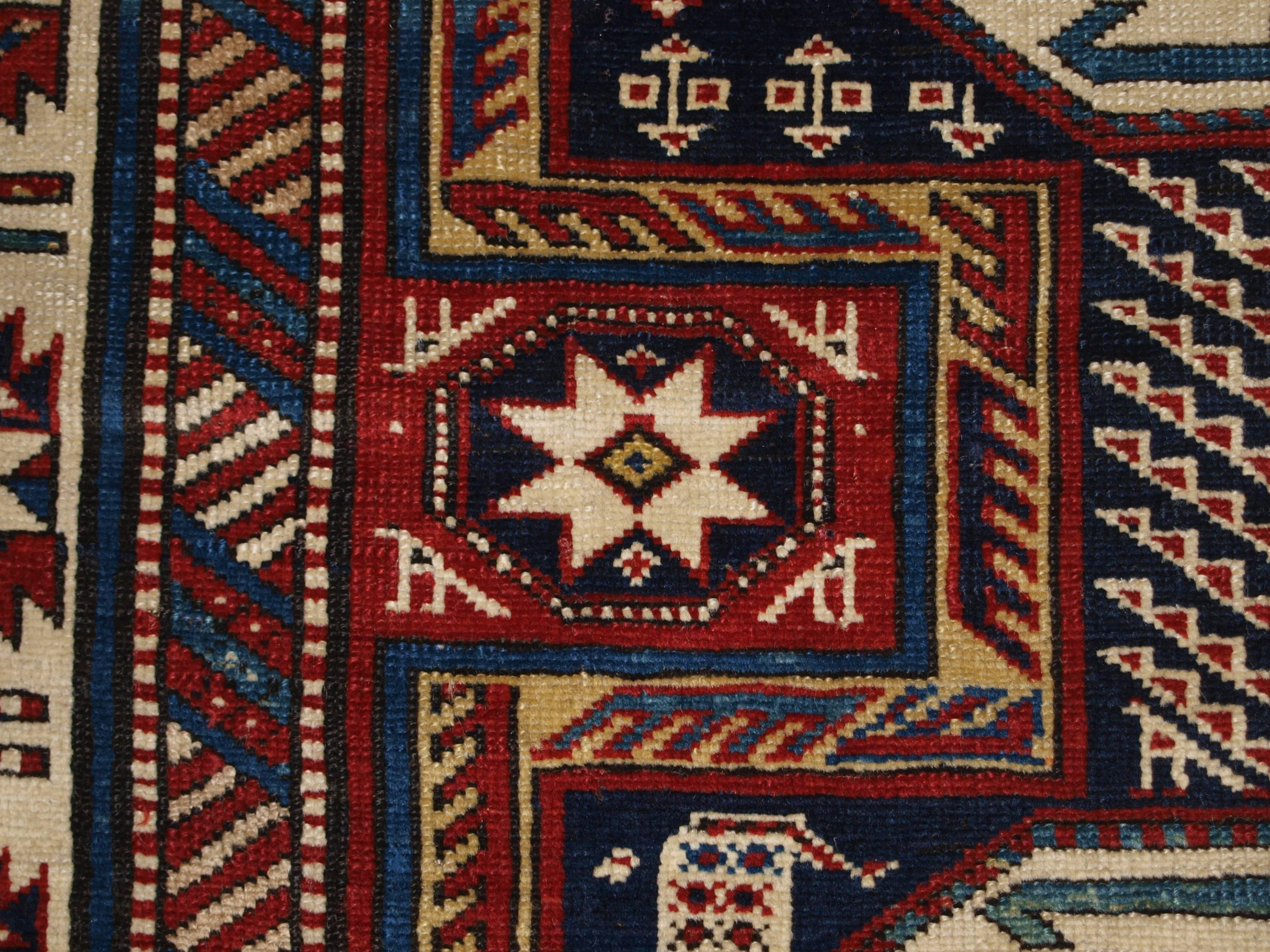 Antique Caucasian Shirvan Rug with 'Surahani' Garden Design, Late 19th Century For Sale 4