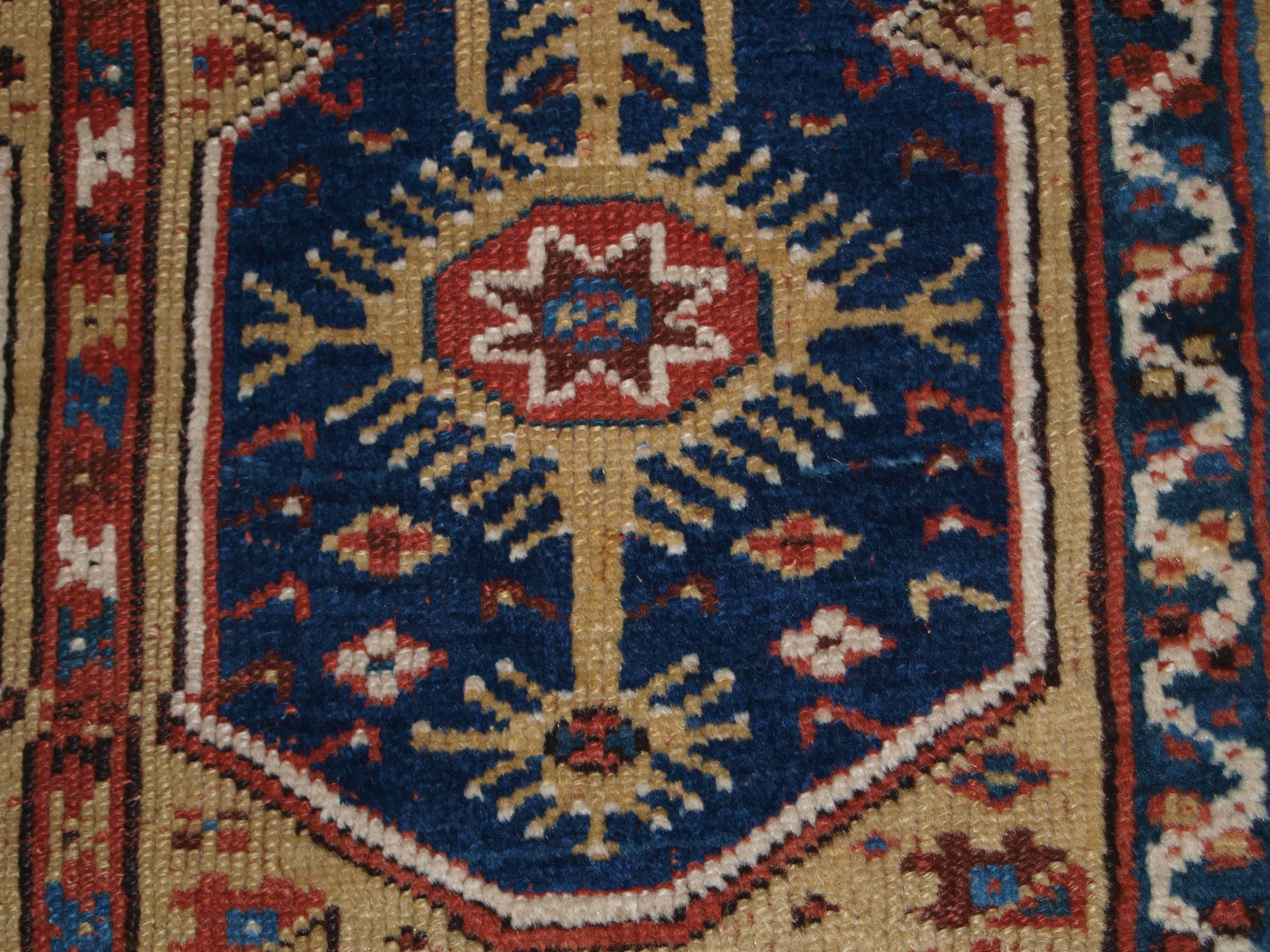 Antique Turkish Megri Prayer Rug with Yellow Field, Mid-19th Century For Sale 1