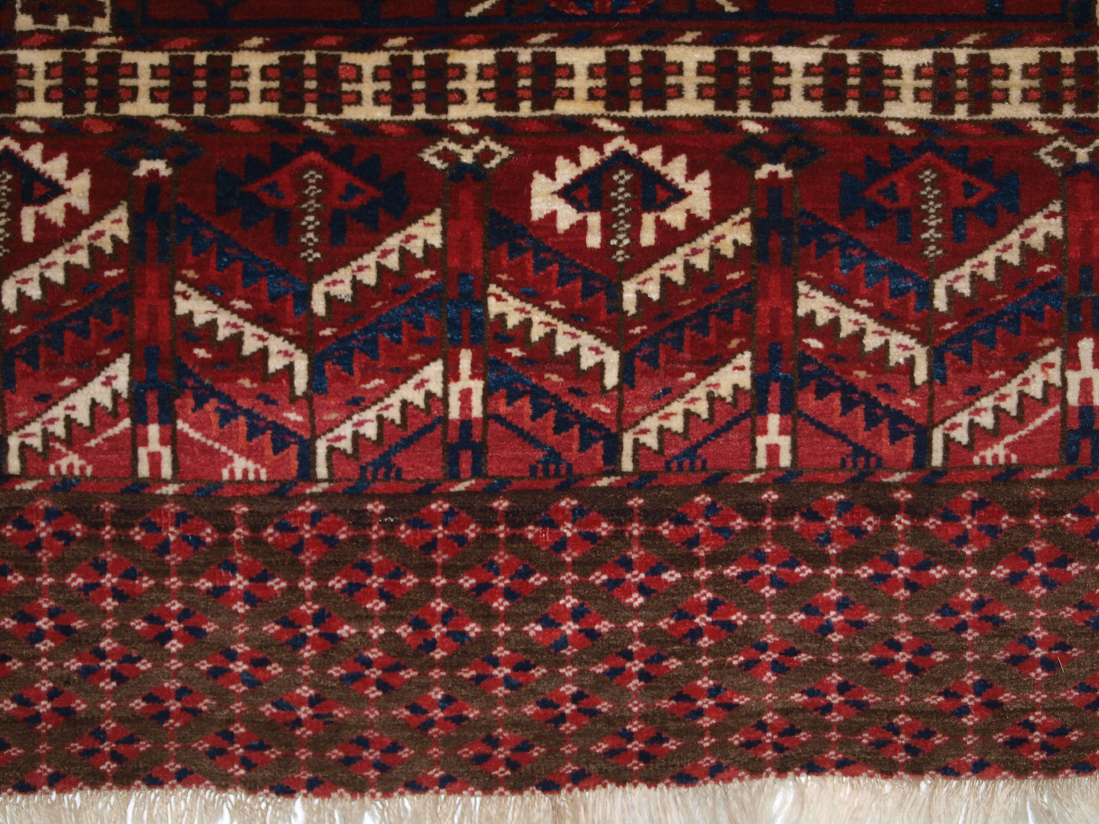 Antique Tekke Turkmen Ensi of Traditional Design with Excellent Rich Color 3